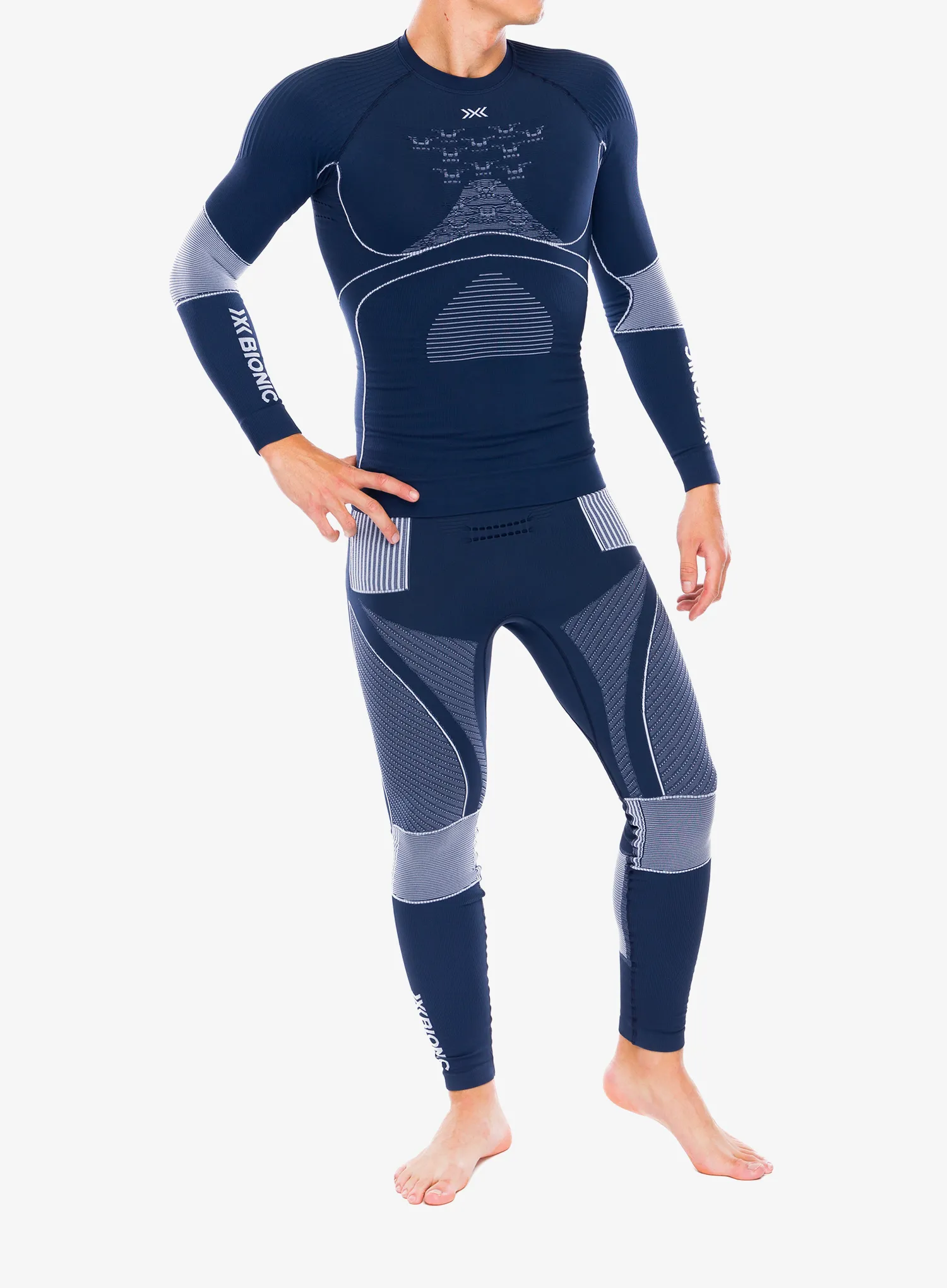 Termolegíny X-Bionic Energy Accumulator 4.0 - marine/optical white