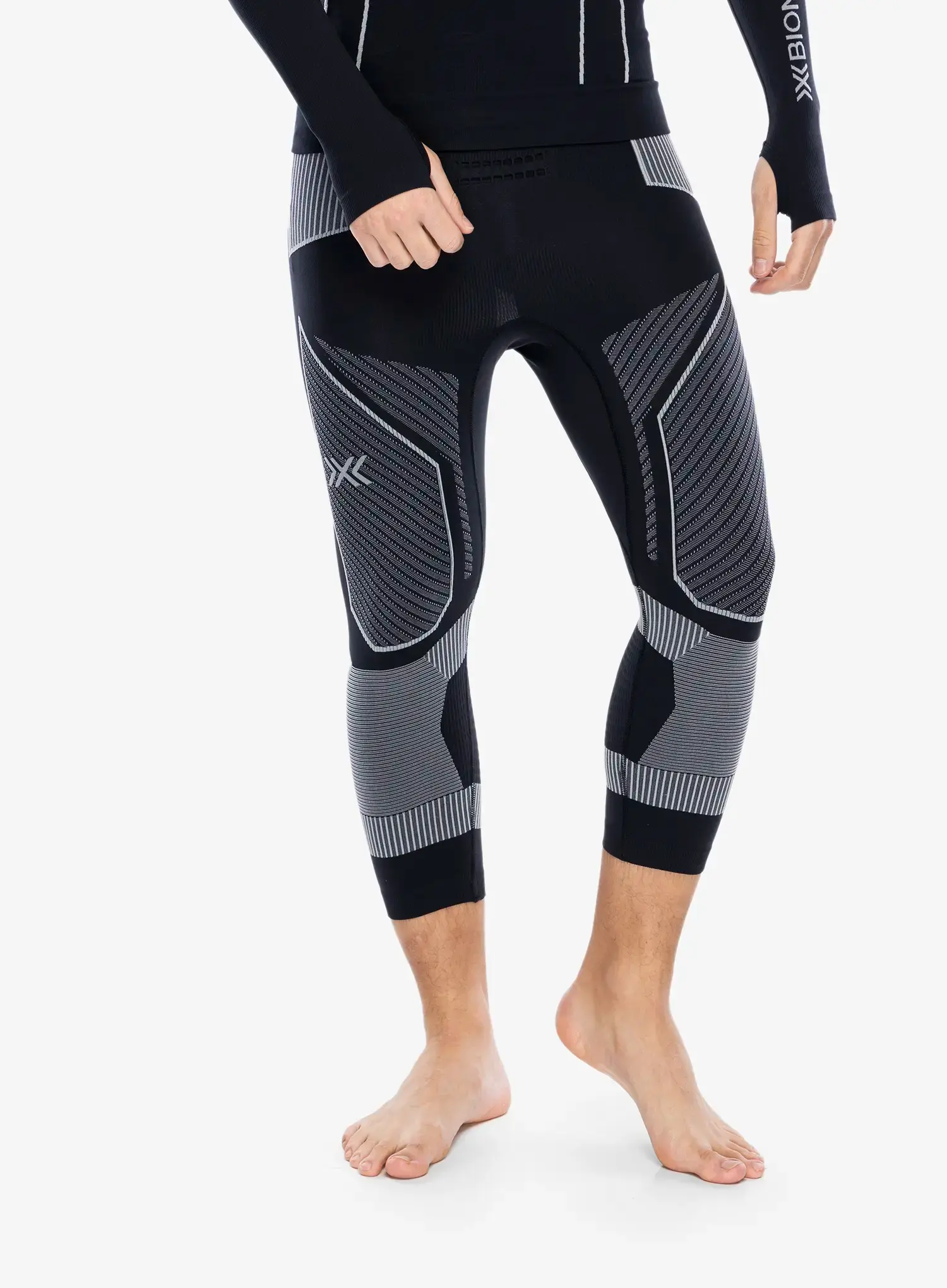 Termolegíny X-Bionic Energy Accumulator Light Pants 3/4 - x black/light grey