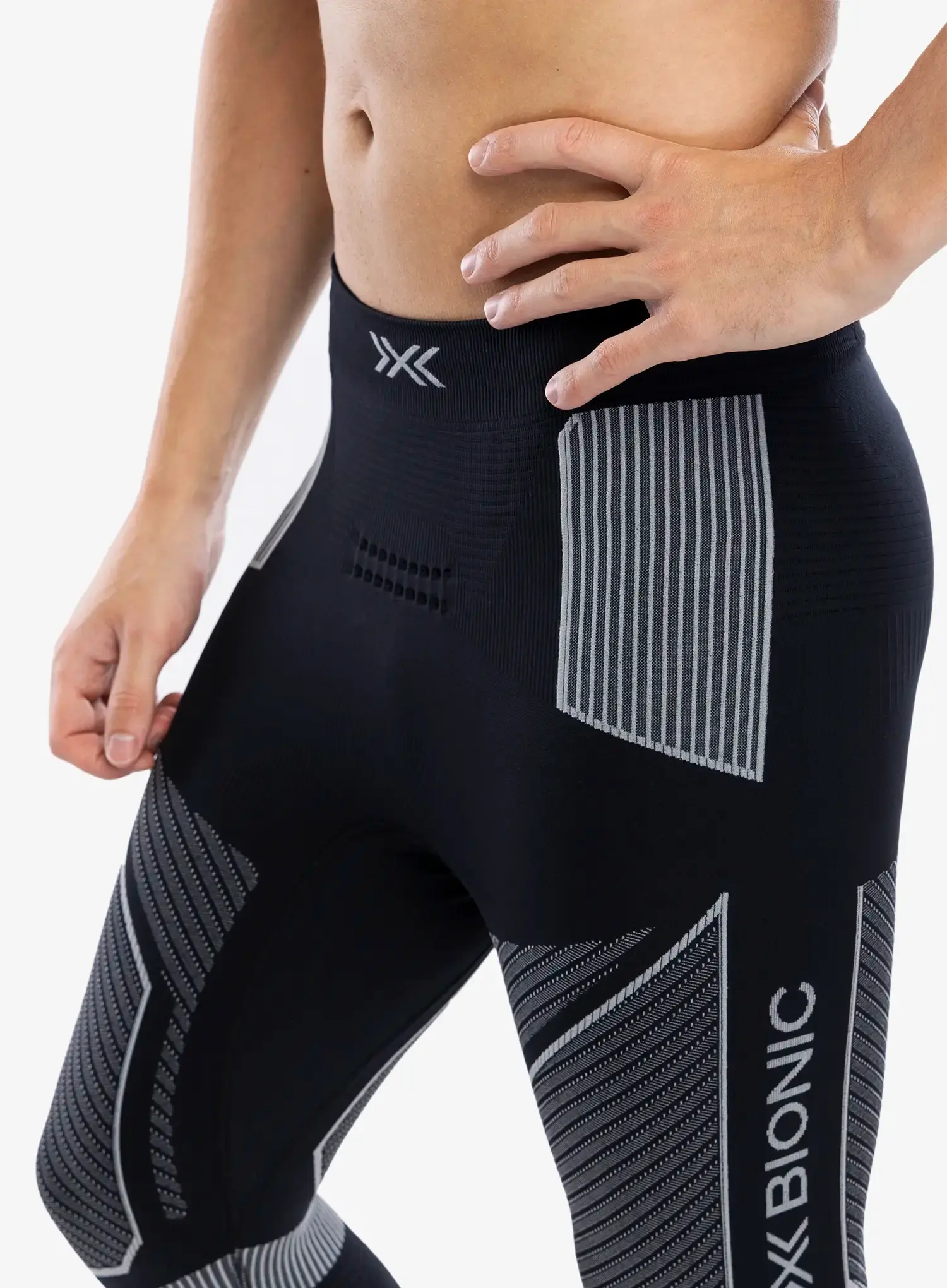 Termolegíny X-Bionic Energy Accumulator Light Pants 3/4 - x black/light grey