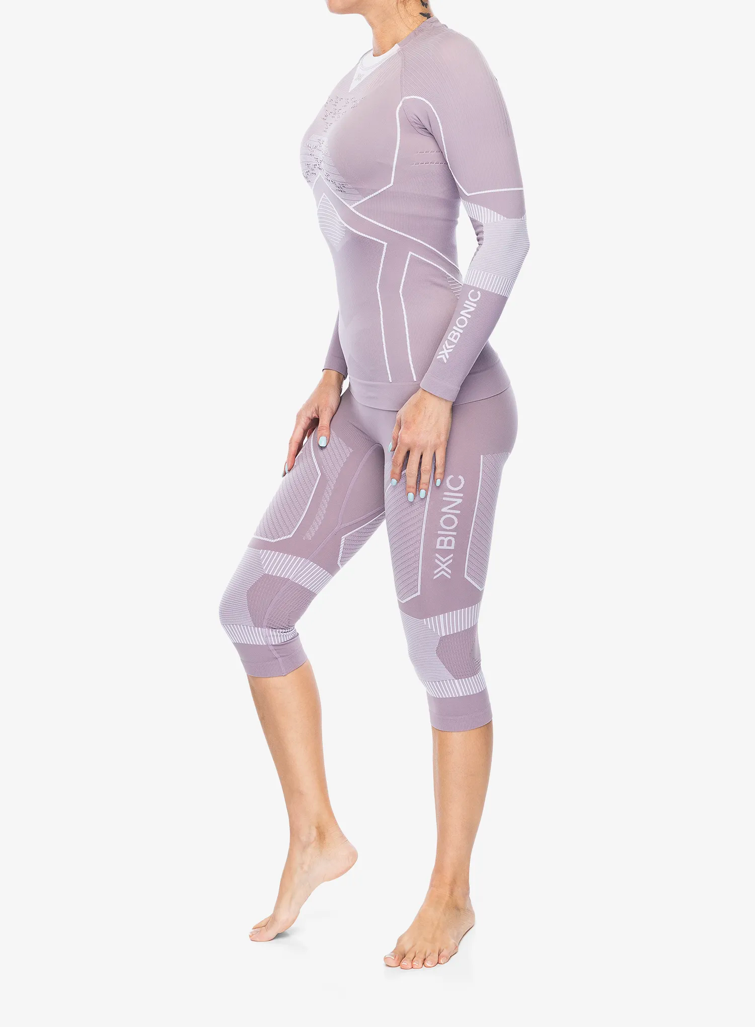 Dámská funkční mikina X-Bionic Energy Accumulator Light Shirt LS - lavender/arctic white