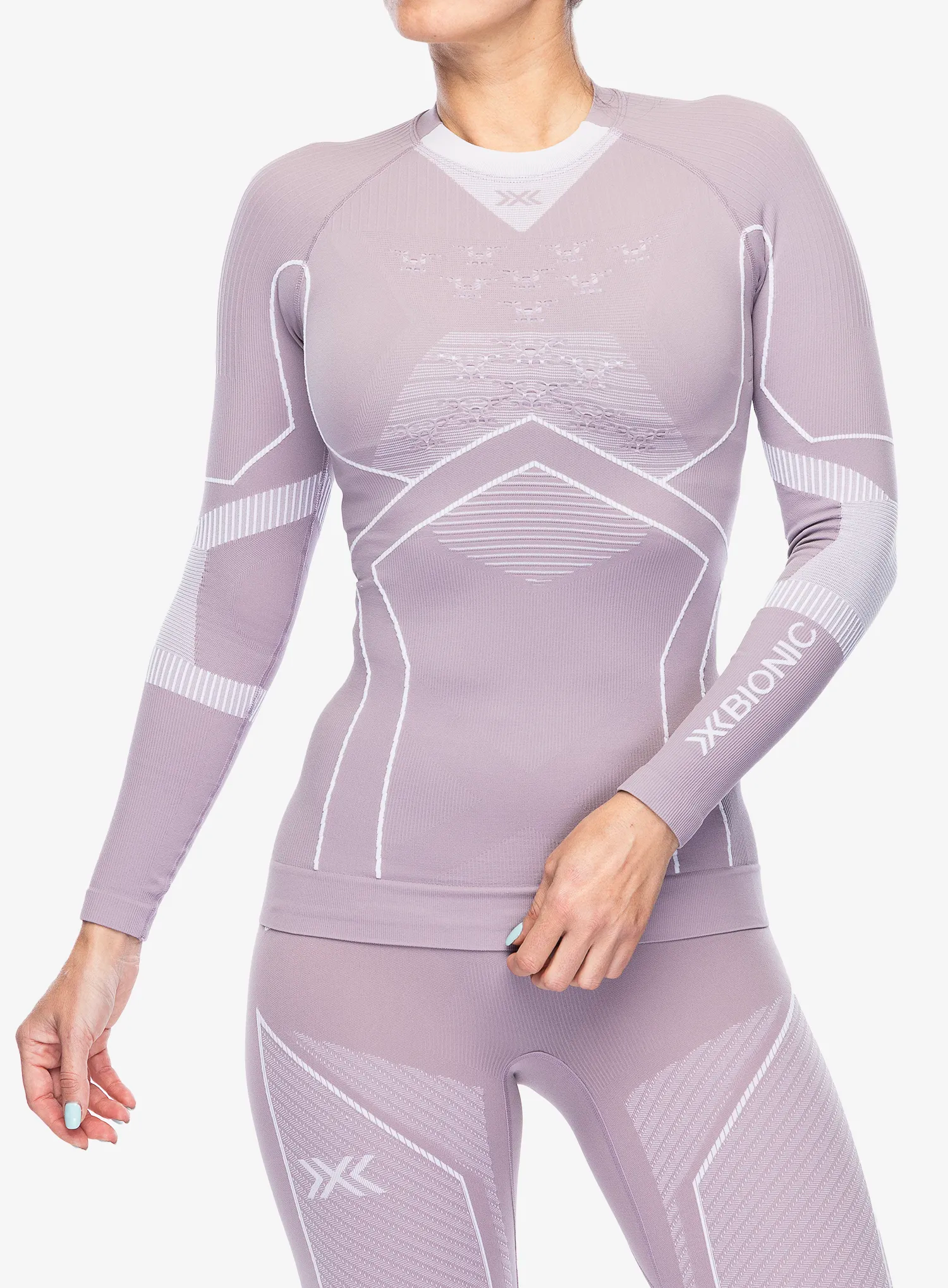 Dámská funkční mikina X-Bionic Energy Accumulator Light Shirt LS - lavender/arctic white