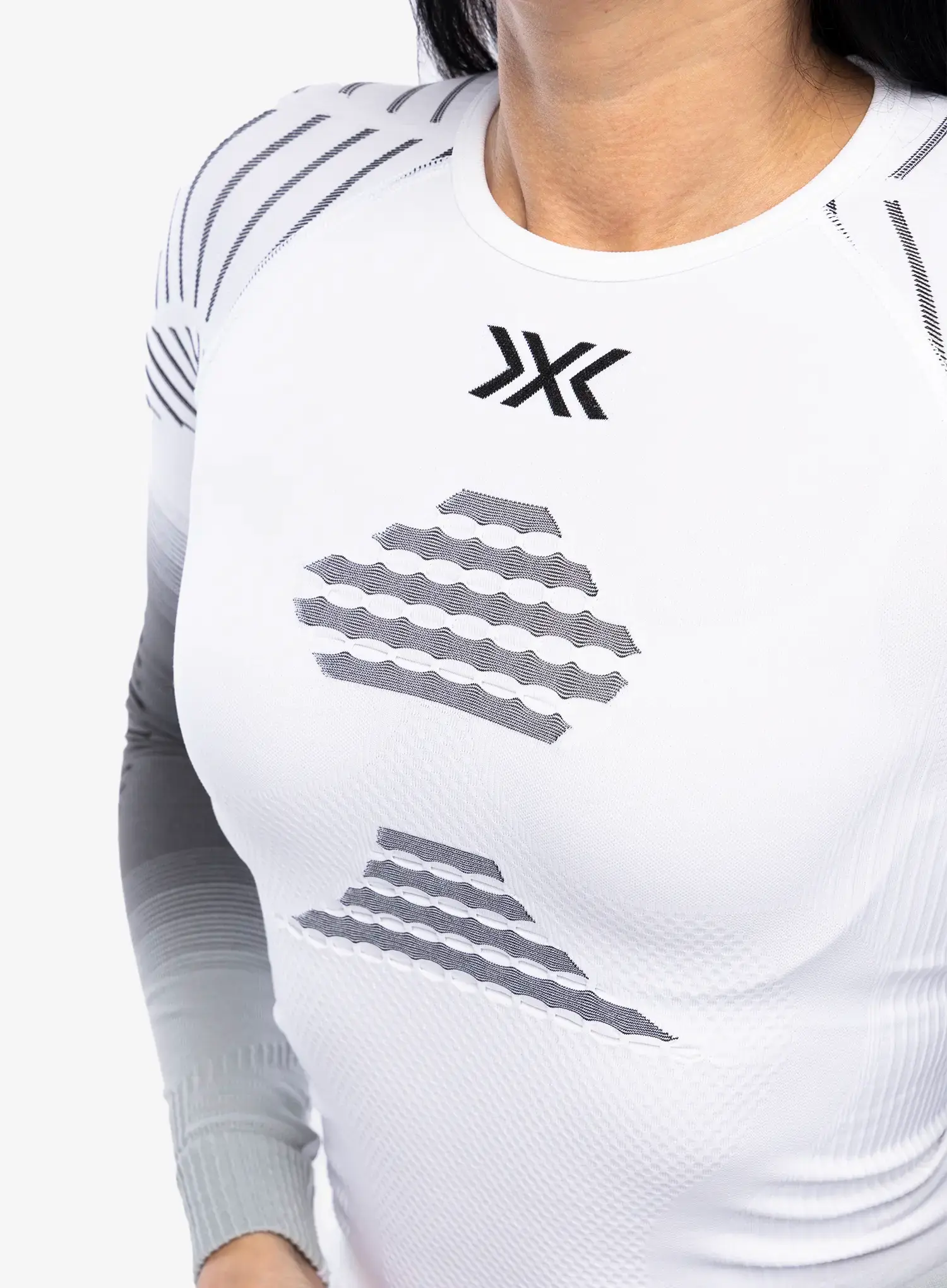 Dámská funkční mikina X-Bionic Invent Fx Shirt LS - x white/grey/light grey