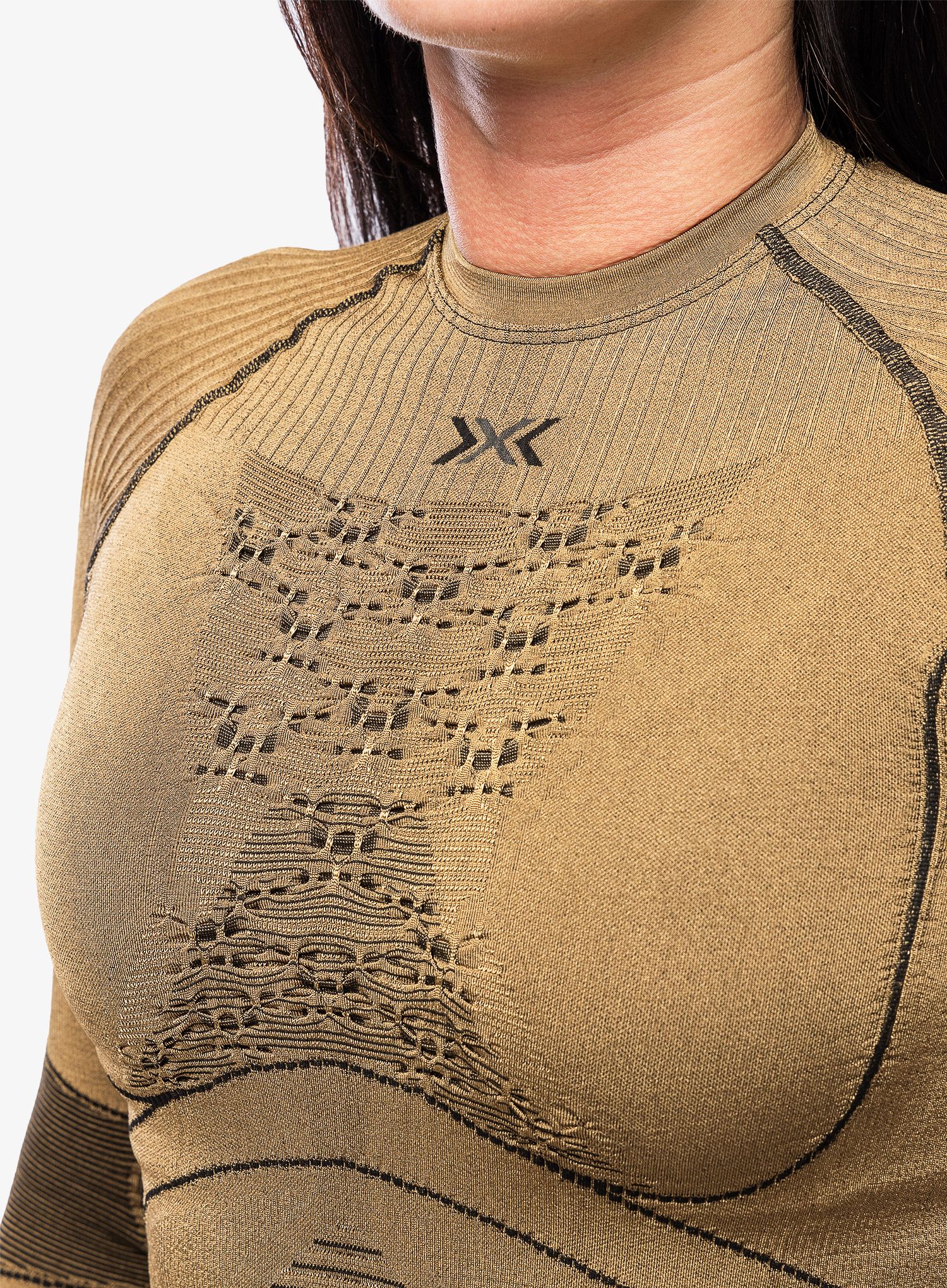 Dámská funkční mikina X-Bionic Radiactor 4.0 Shirt LG SL - gold/black
