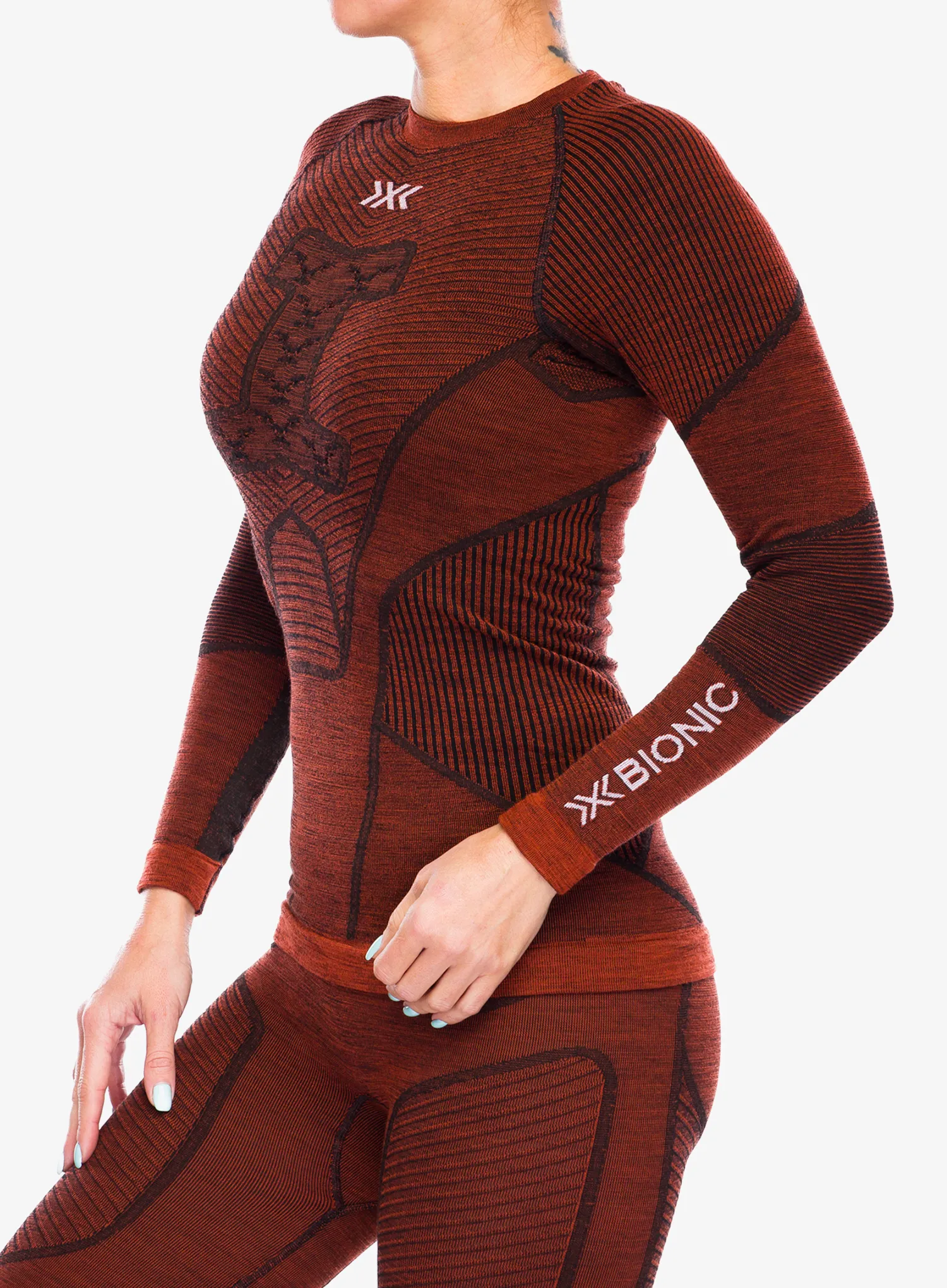Dámská funkční mikina X-Bionic Symbio Merino Shirt LS - clay