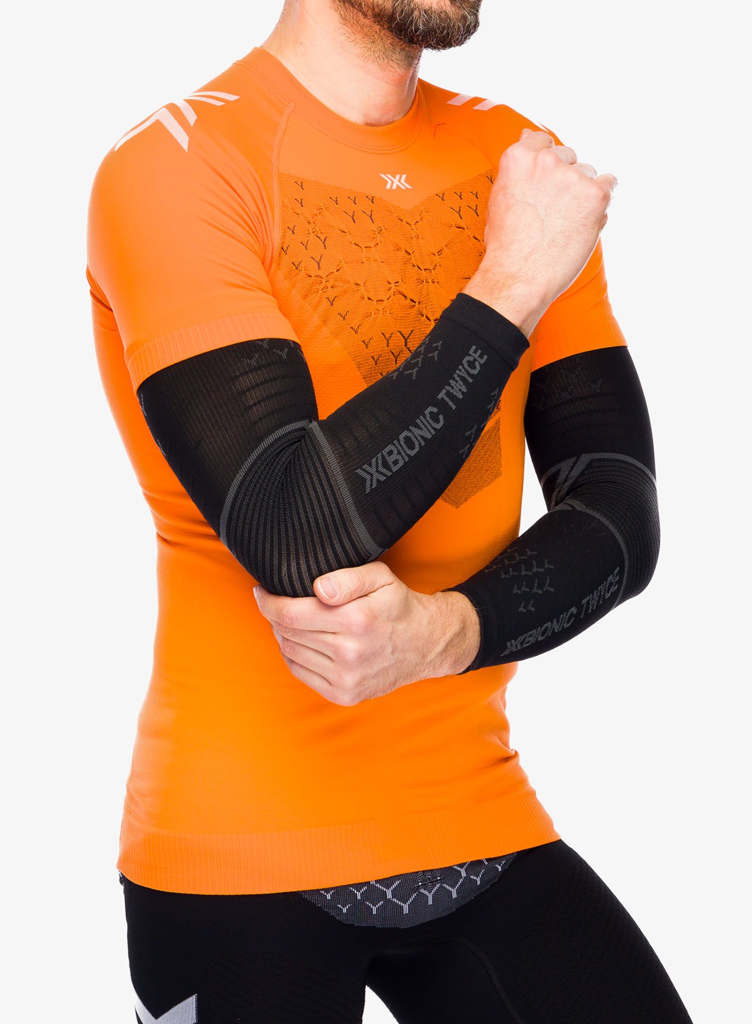 Kompresní návleky na ruce X-Bionic Twyce Armsleeve - black/charcoal