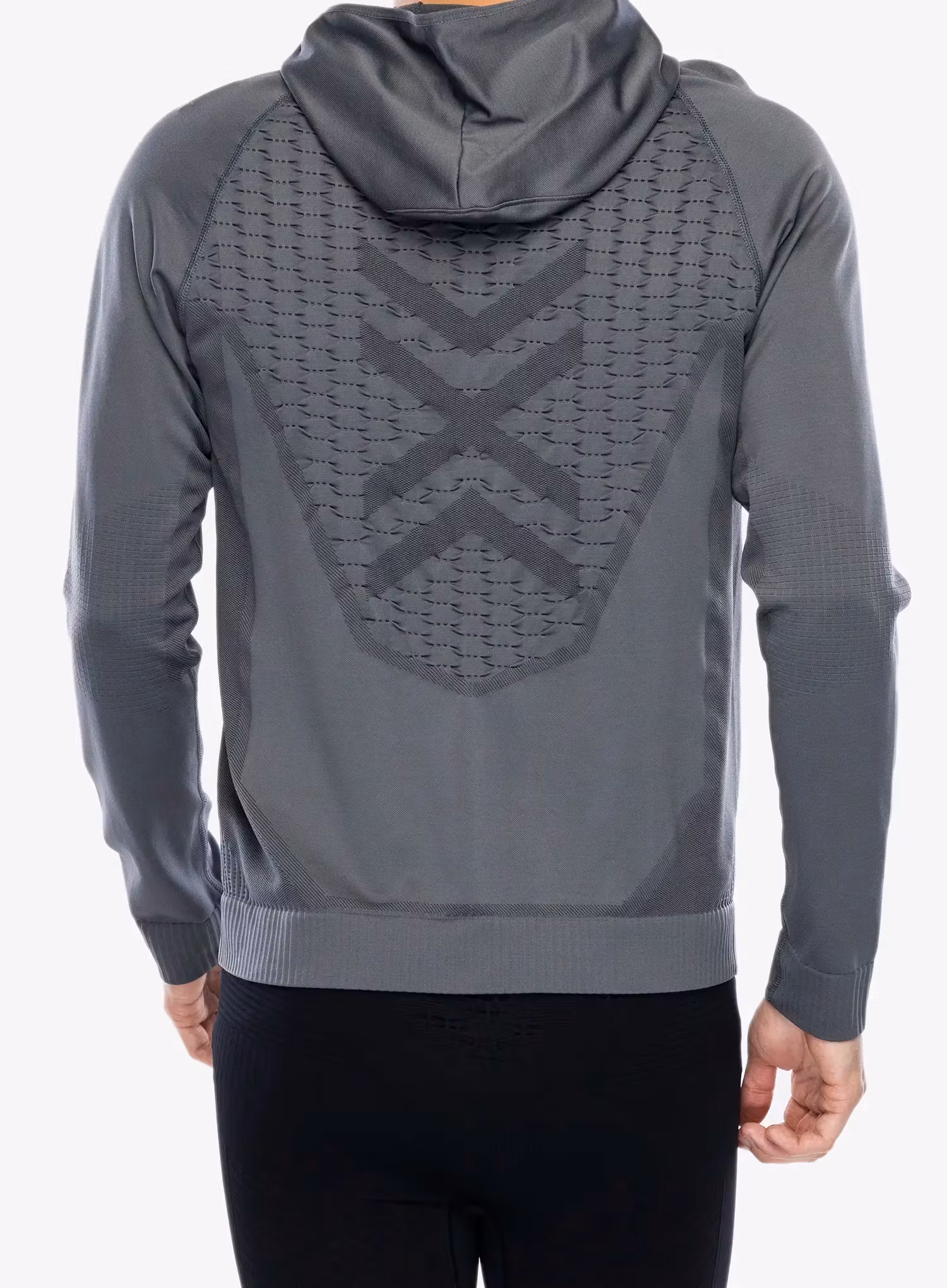 Mikina s kapucí X-Bionic X-Ential Hoody LS - rhino grey