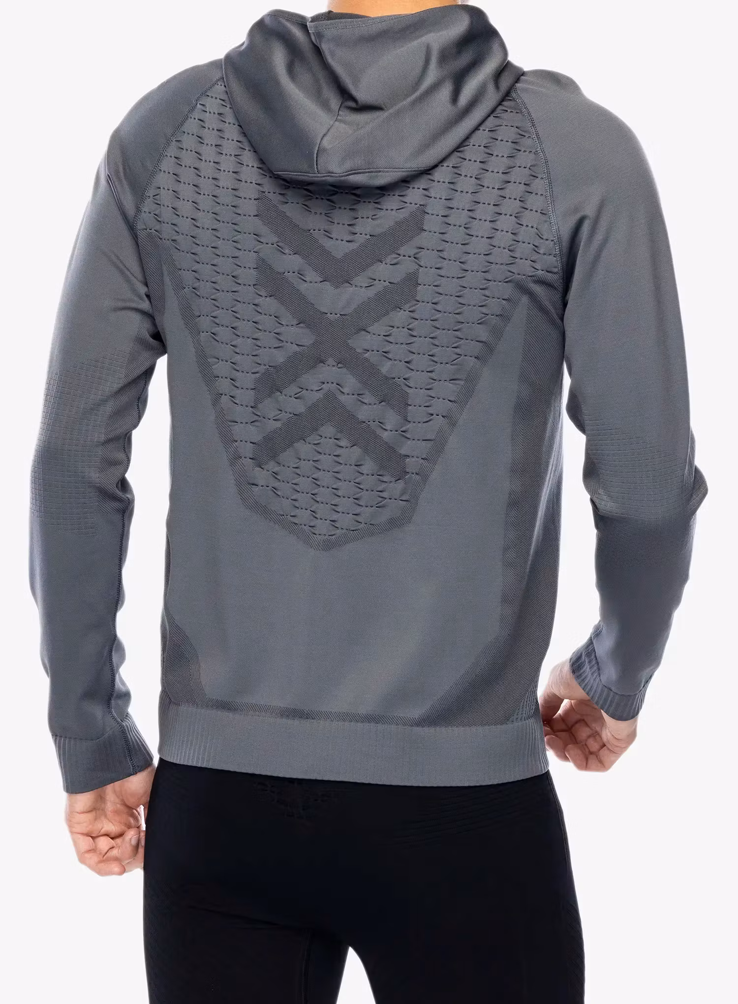 Mikina s kapucí X-Bionic X-Ential Hoody LS - rhino grey