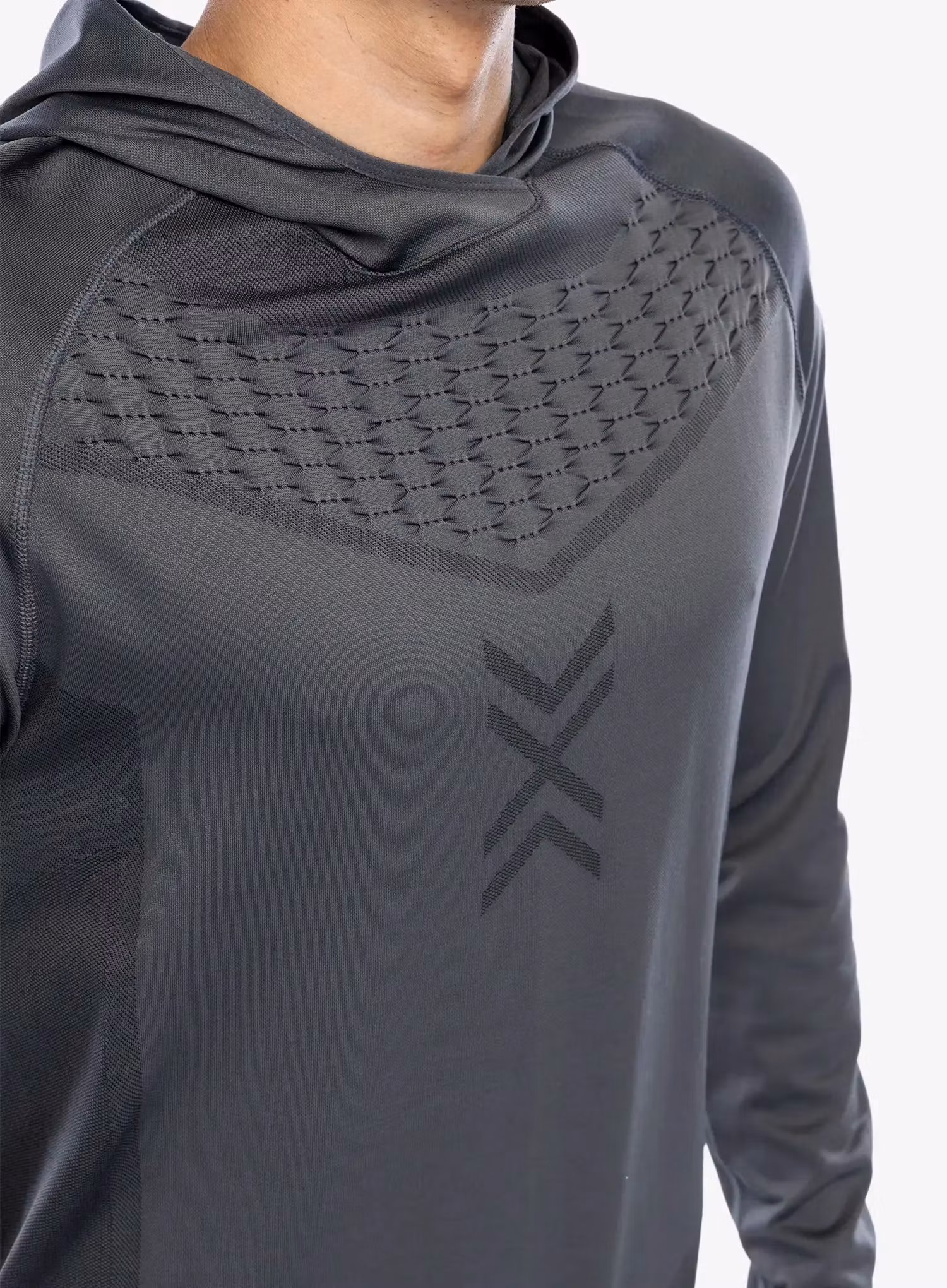Mikina s kapucí X-Bionic X-Ential Hoody LS - rhino grey