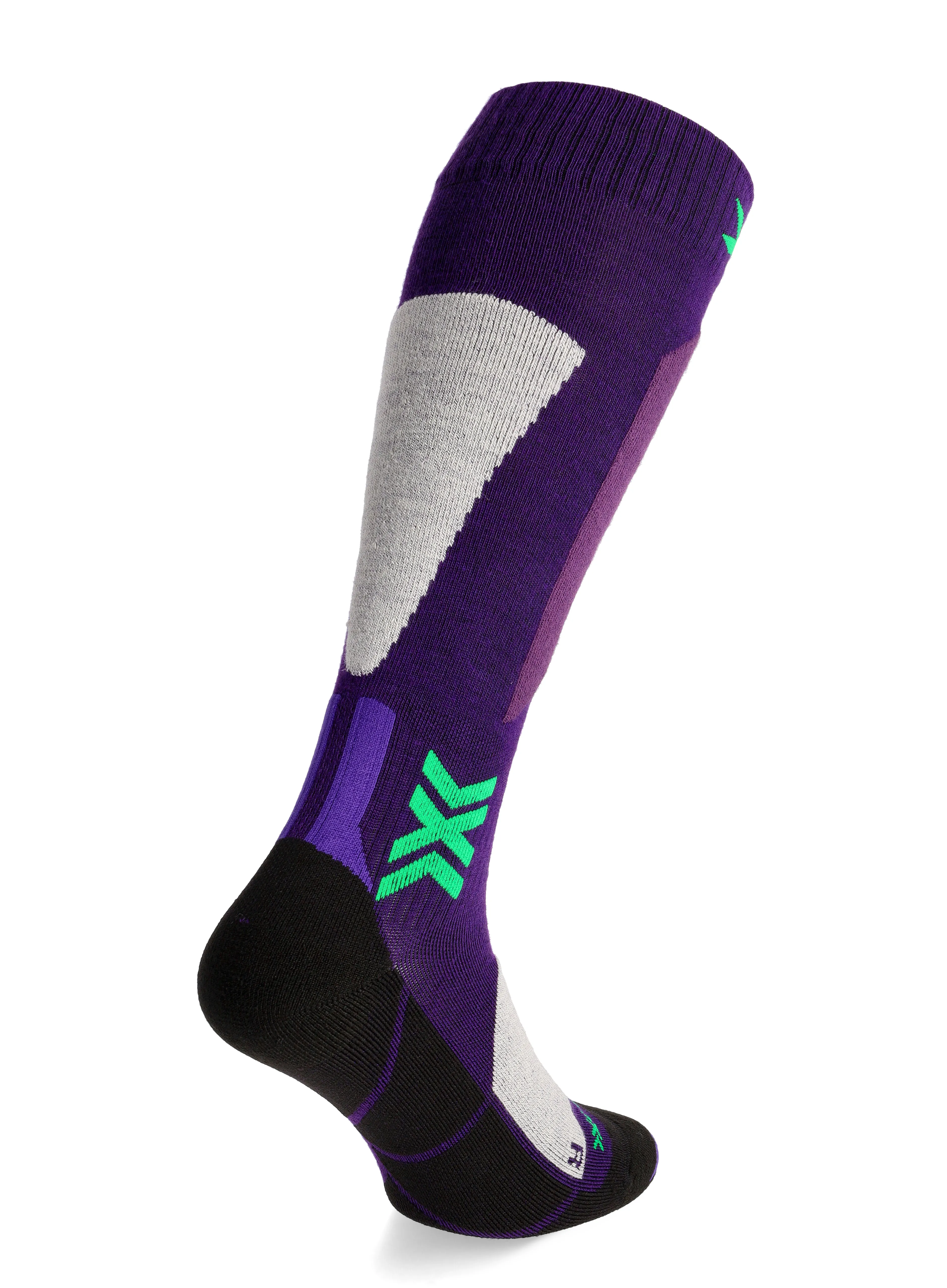 Lyžařské ponožky X-Socks Ski Discover OTC - deep purple/light sand