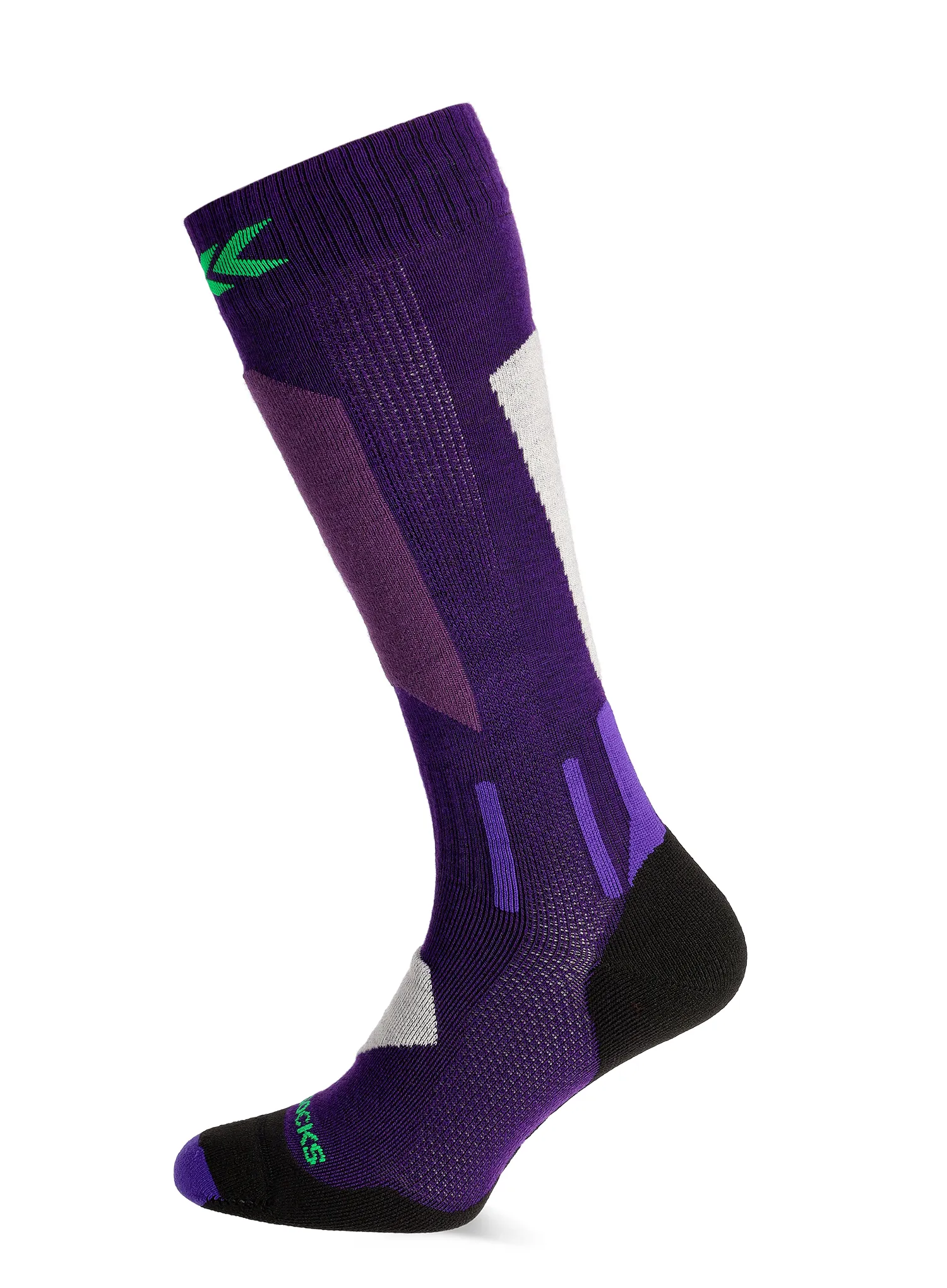 Lyžařské ponožky X-Socks Ski Discover OTC - deep purple/light sand