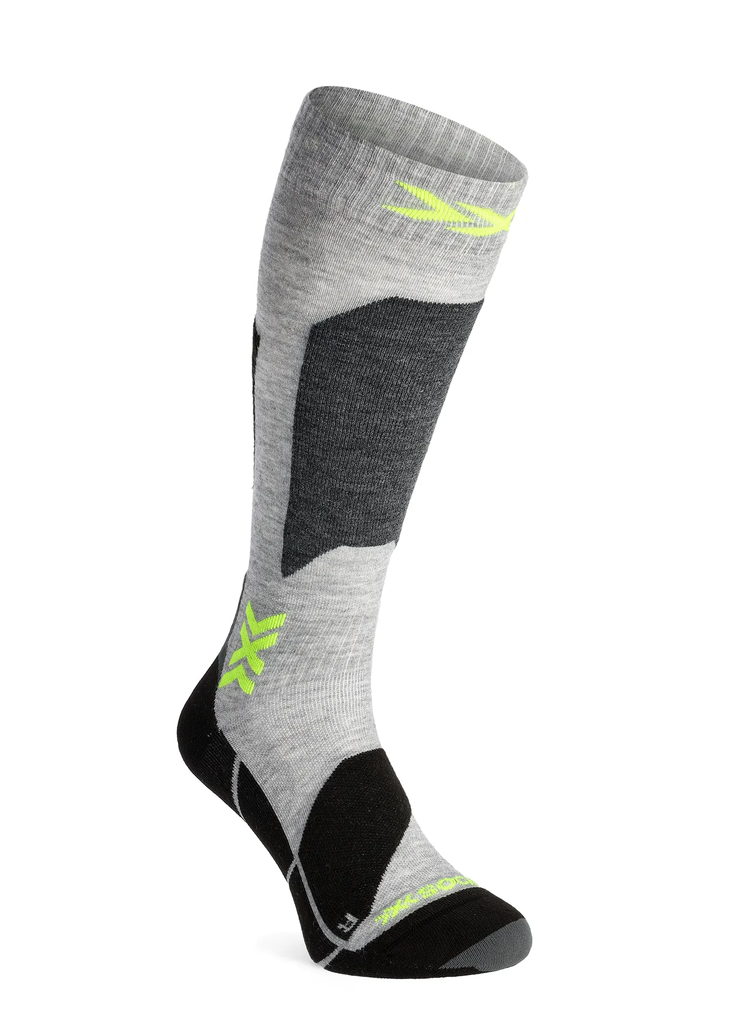 Lyžařské ponožky X-Socks Ski Discover OTC - rhino grey/canary