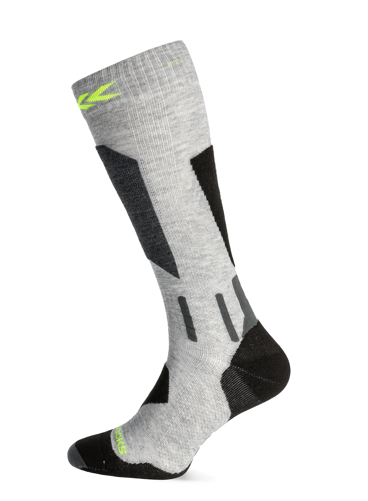 Lyžařské ponožky X-Socks Ski Discover OTC - rhino grey/canary