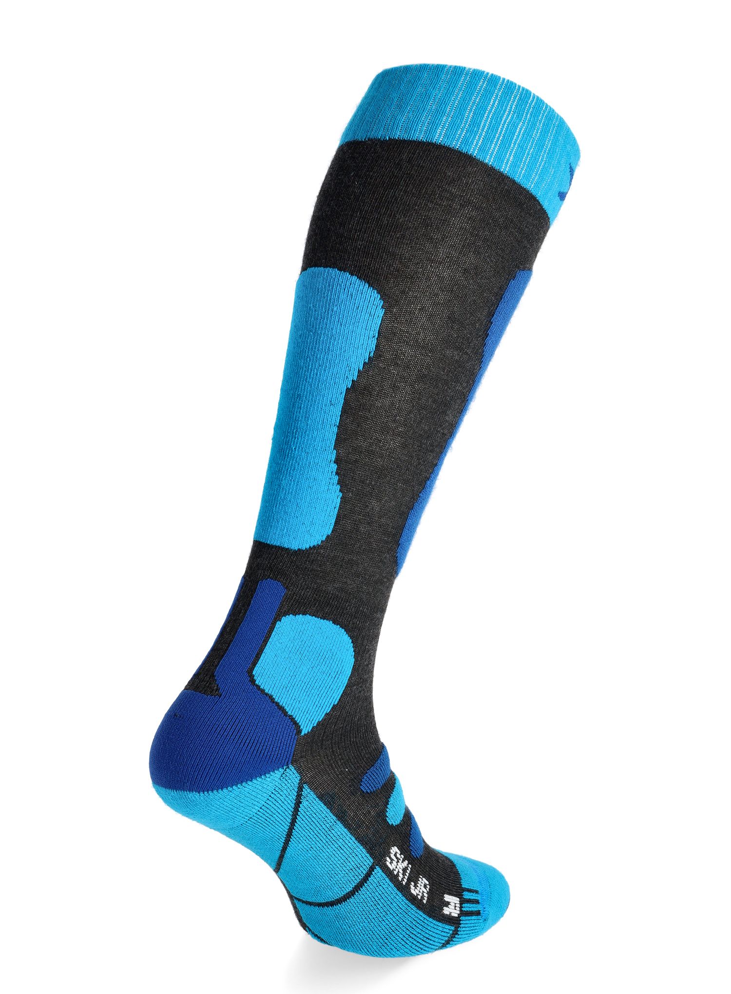 Lyžařské ponožky X-Socks Ski JR 4.0 - anthracite melange/electric blue