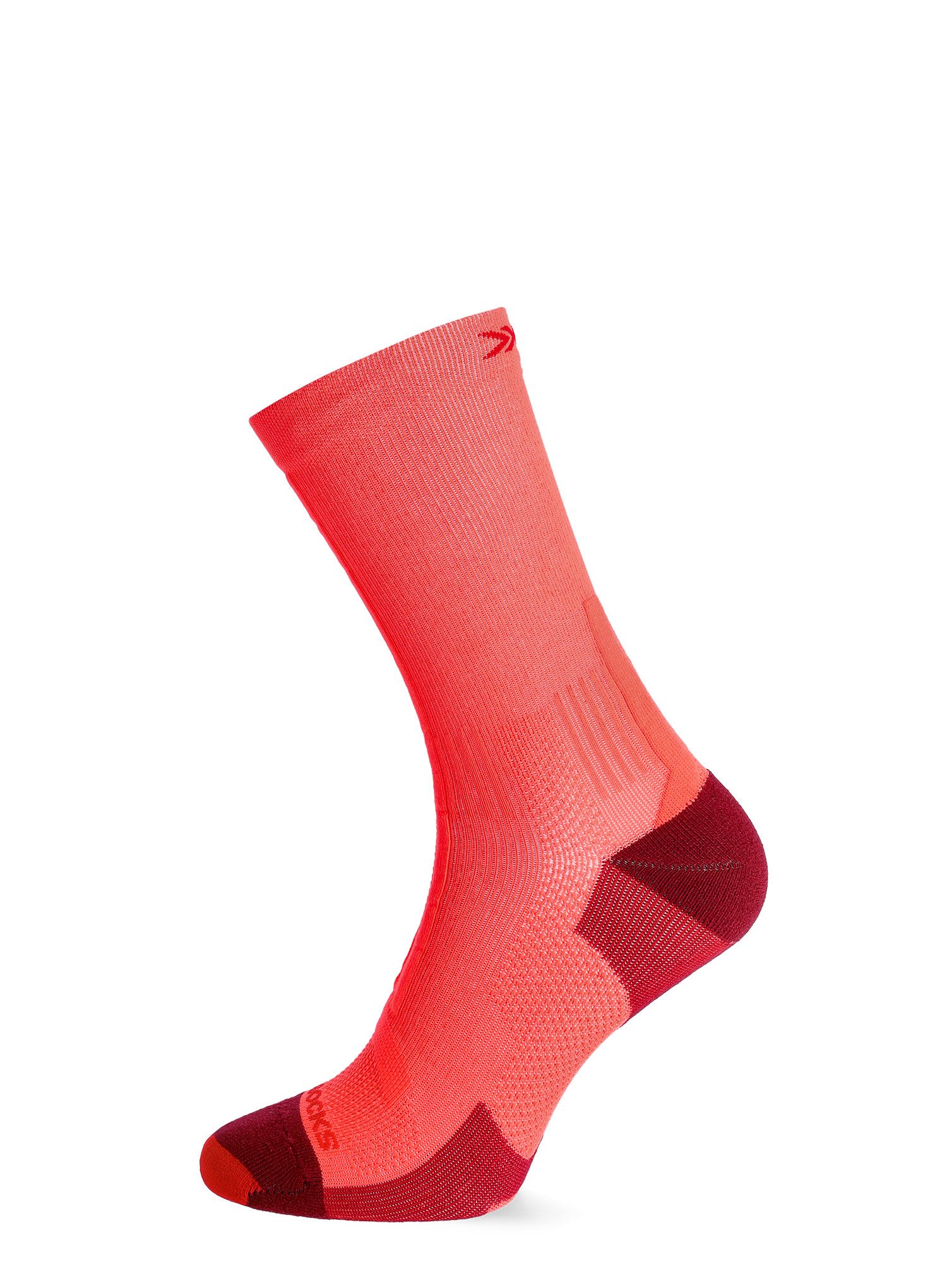 Běžecké ponožky X-Socks Trail Run Discover Crew - fluo red/namib red