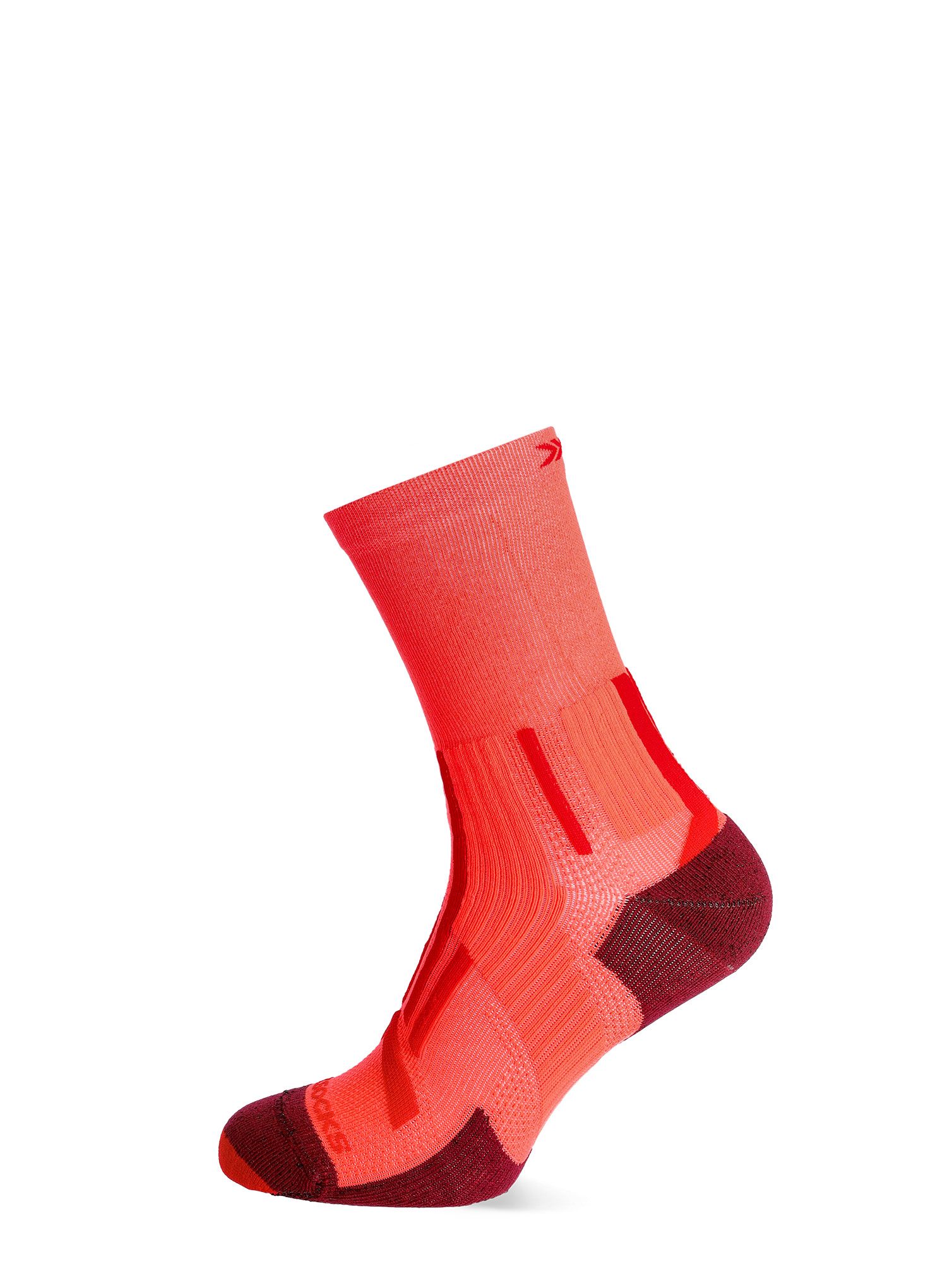 Běžecké ponožky X-Socks Trailrun Perform Crew - fluo red/namib red