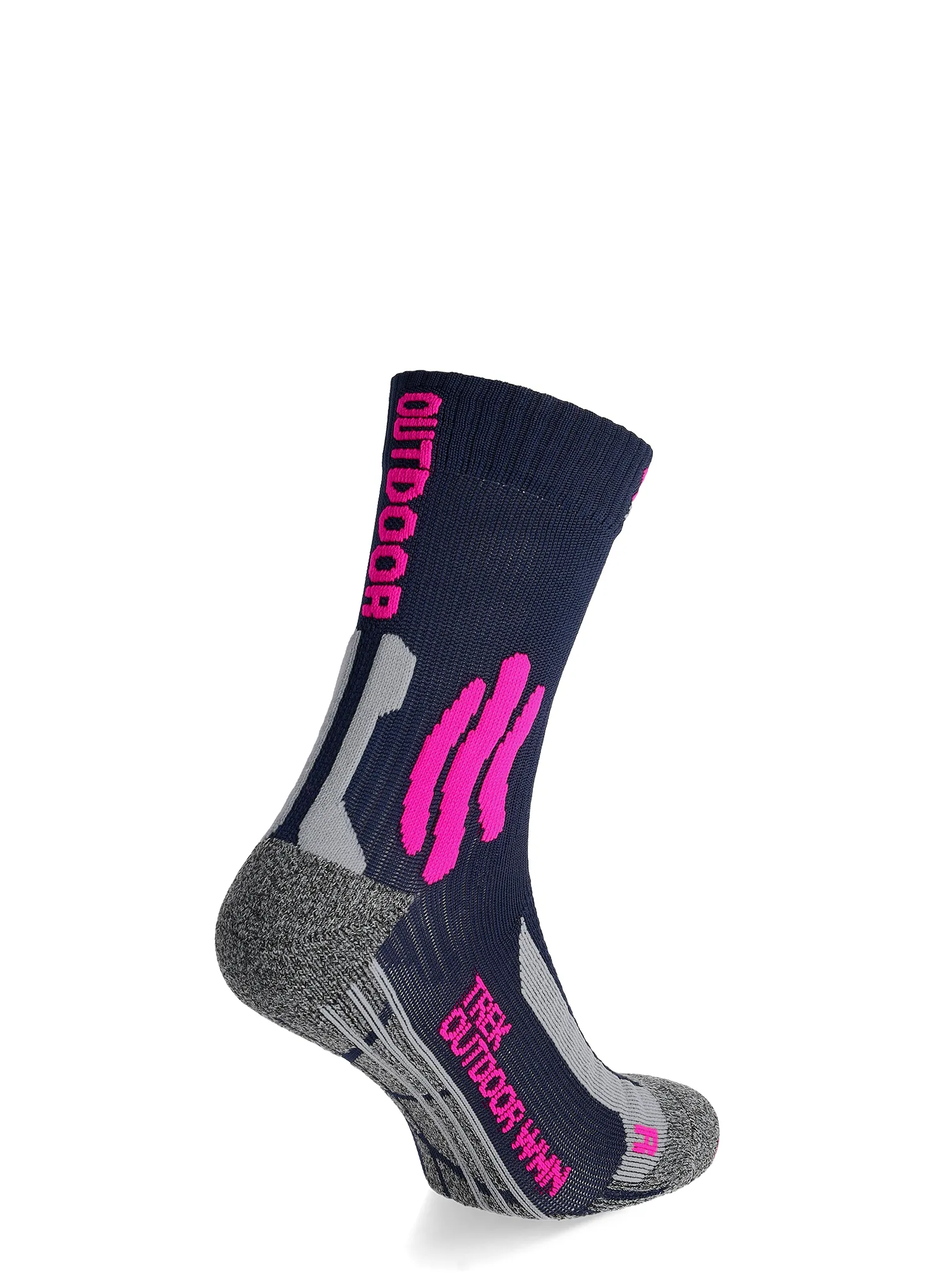 Trekingové ponožky X-Socks Trek Outdoor - m.blue/pink/lt grey melange
