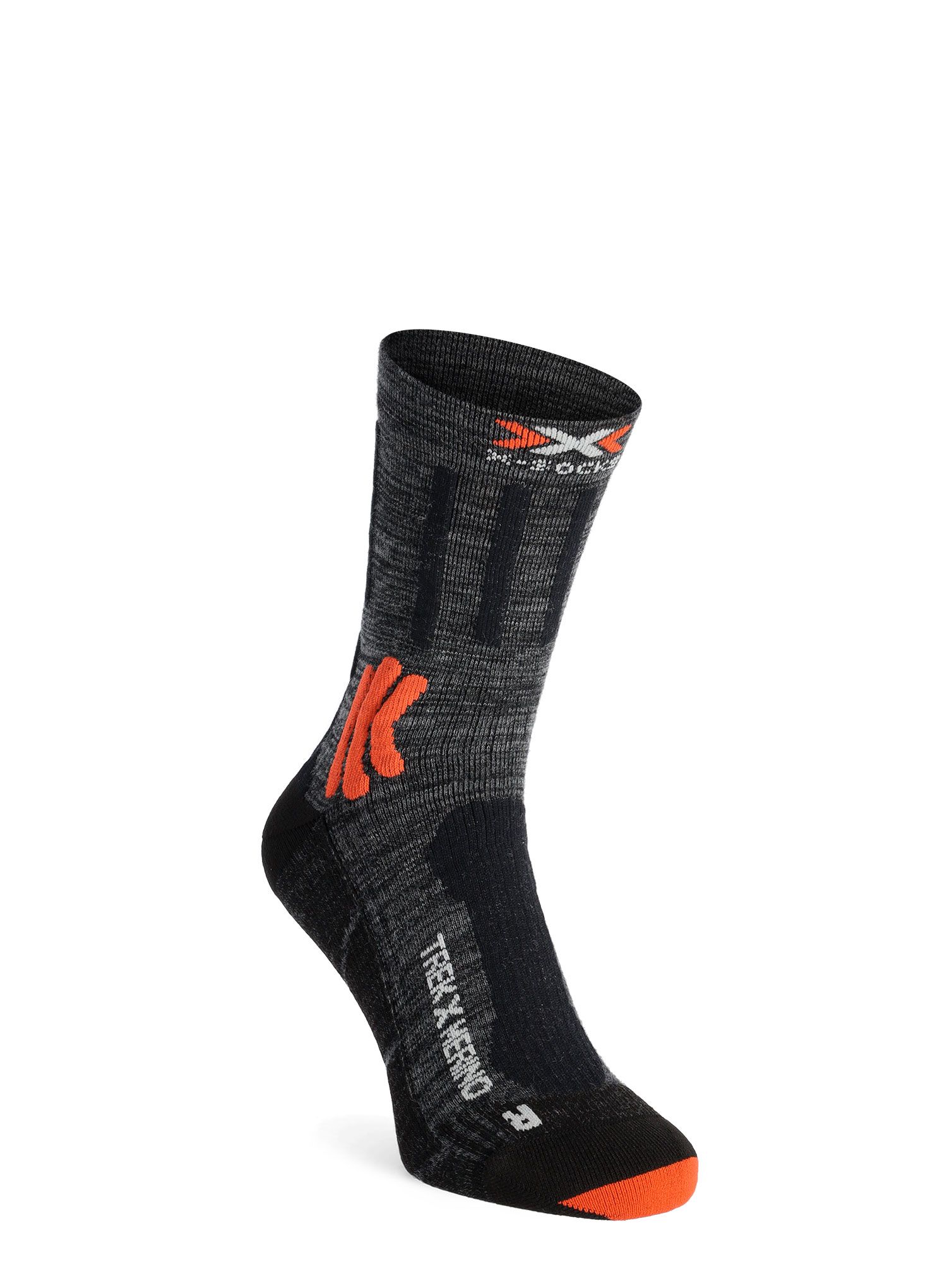 Ponožky na hory X-Socks Trek X Merino - grey/x-orange/black