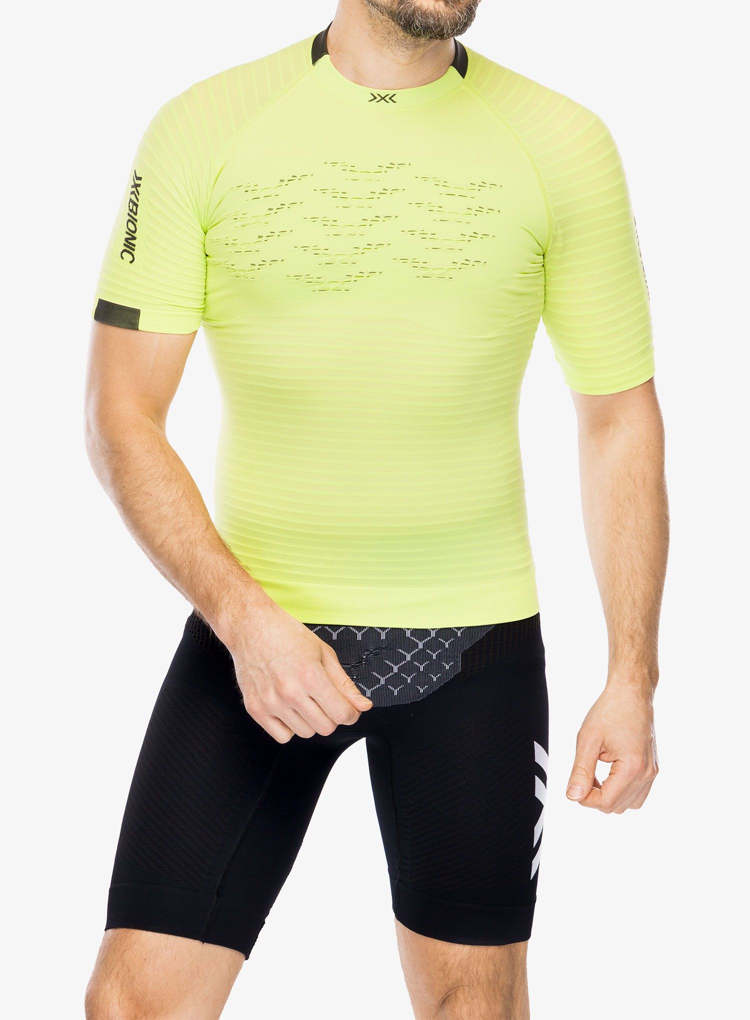 Běžecké tričko X-bionic Effektor 4D Running Shirt SH SL - effektor green/opal black