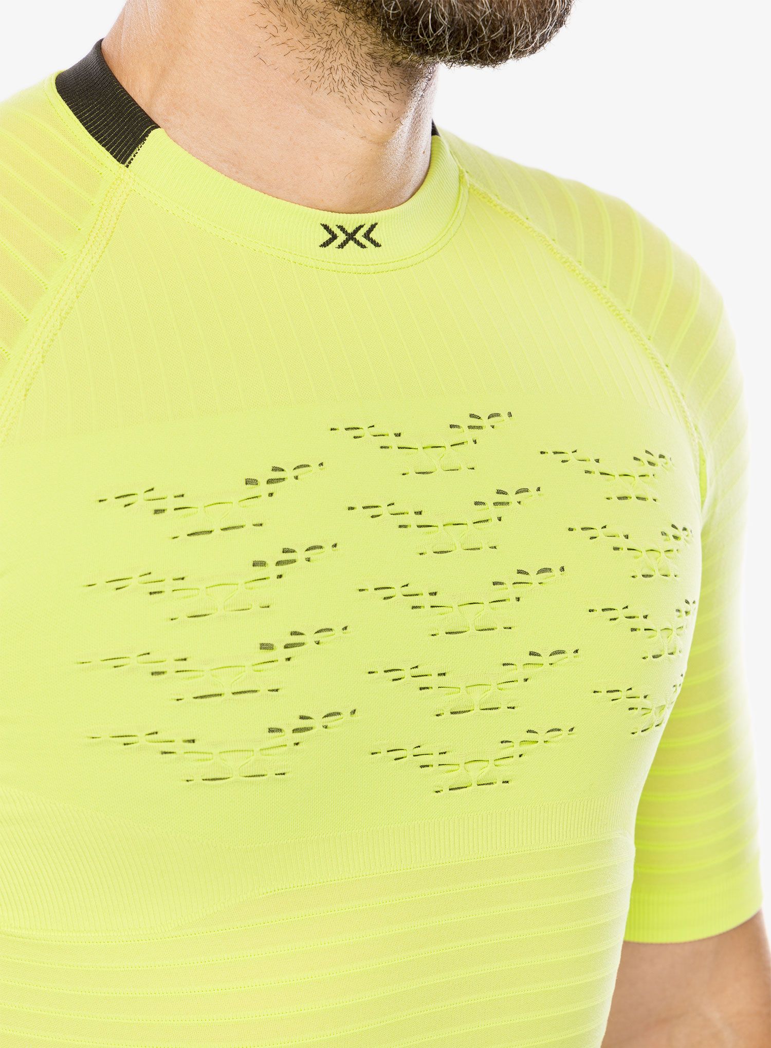 Běžecké tričko X-bionic Effektor 4D Running Shirt SH SL - effektor green/opal black