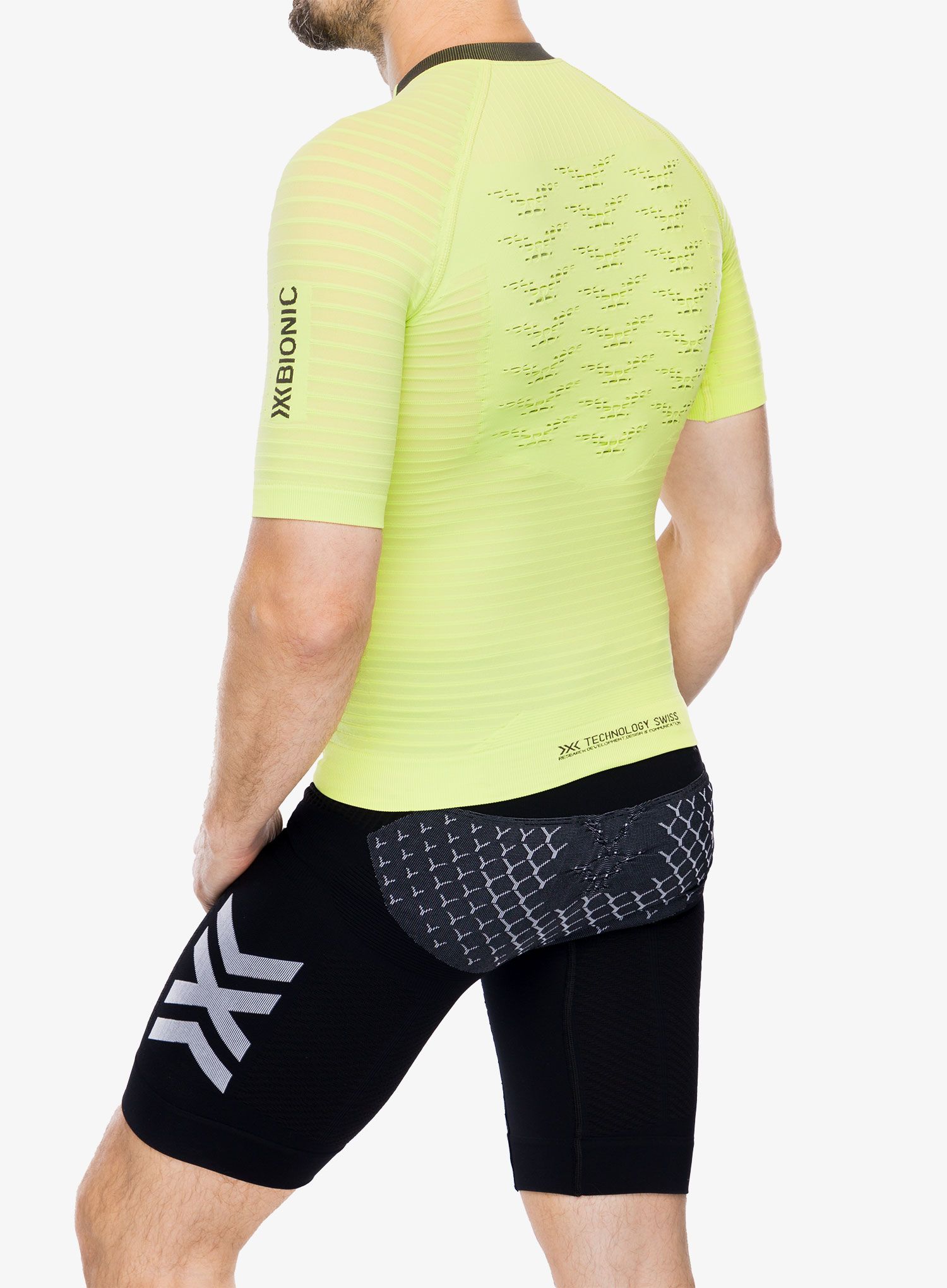 Běžecké tričko X-bionic Effektor 4D Running Shirt SH SL - effektor green/opal black