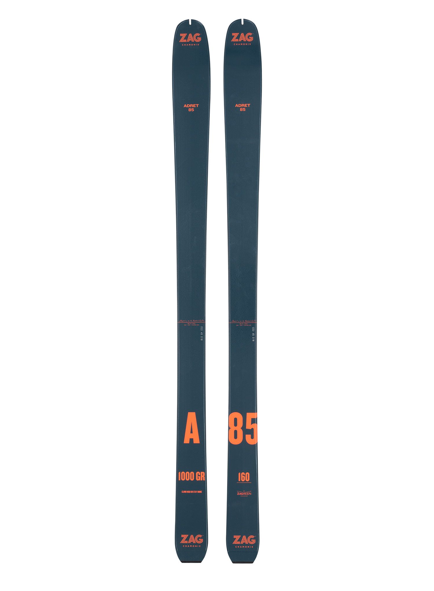 Skialpový set ZAG Adret 85 Lady- grey/orange + stoupací pásy