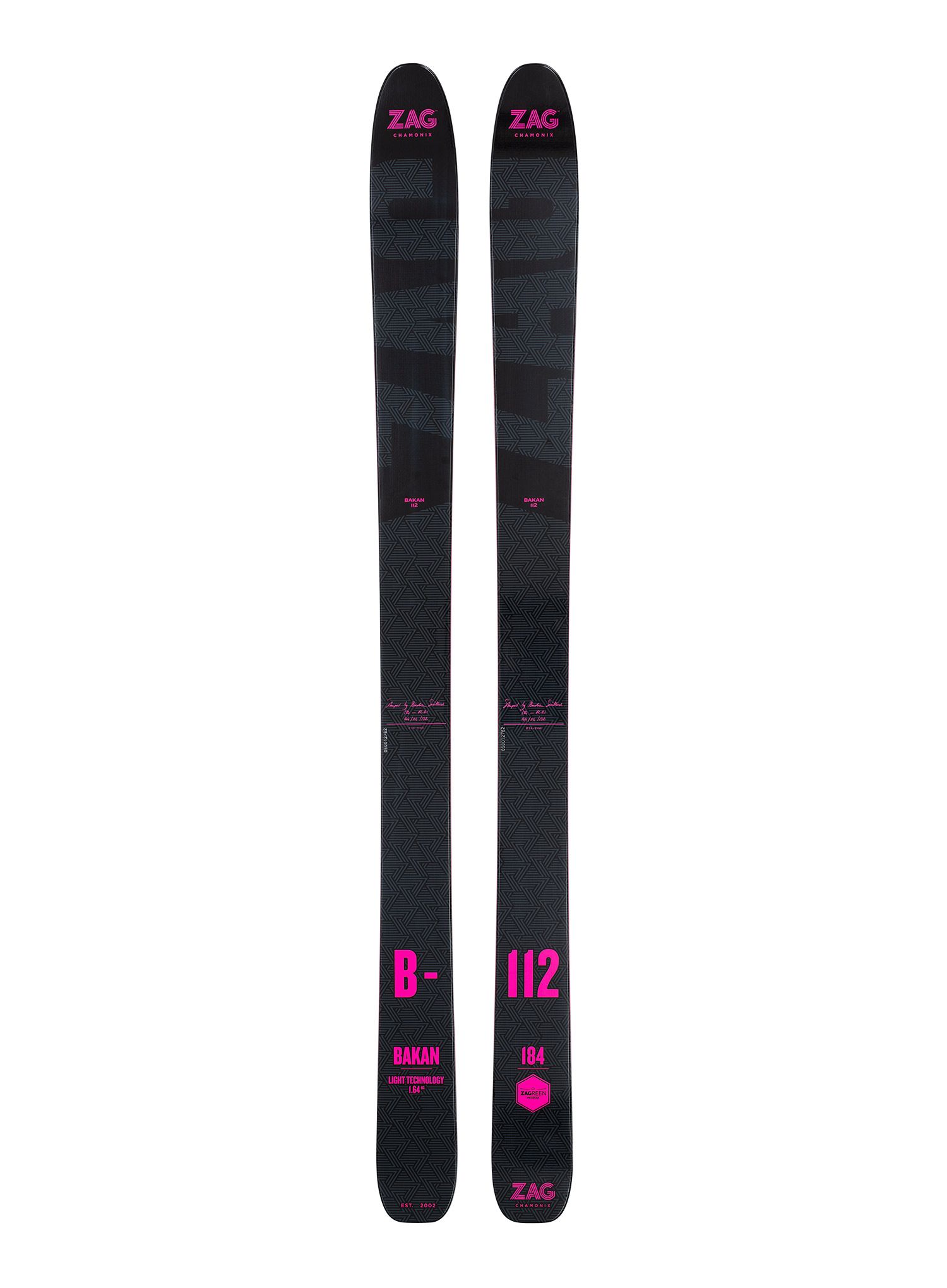 Skialpový set ZAG Bakan- black/pink + stoupací pásy
