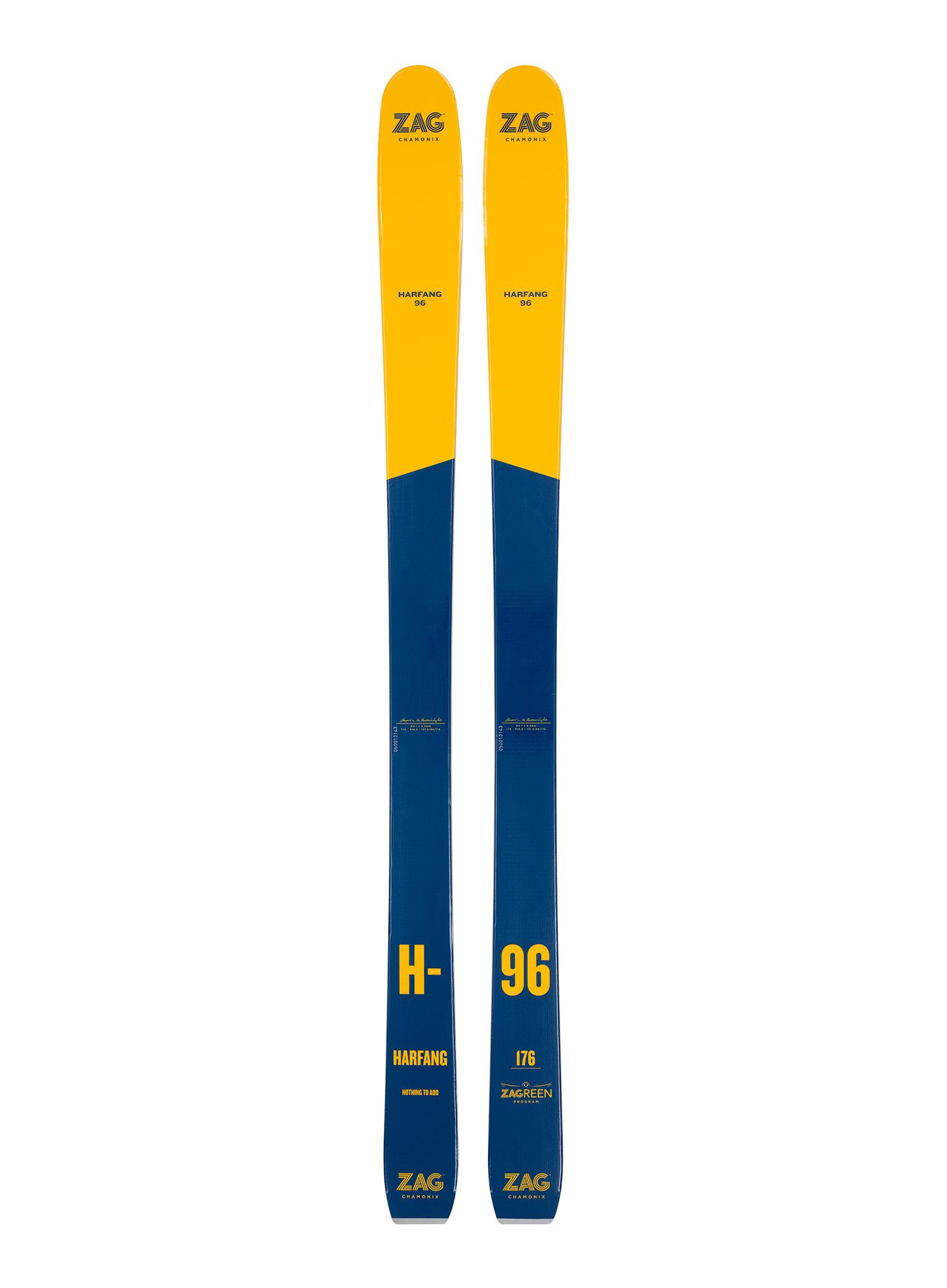 Skialpinistické lyže ZAG H-96- yellow/blue