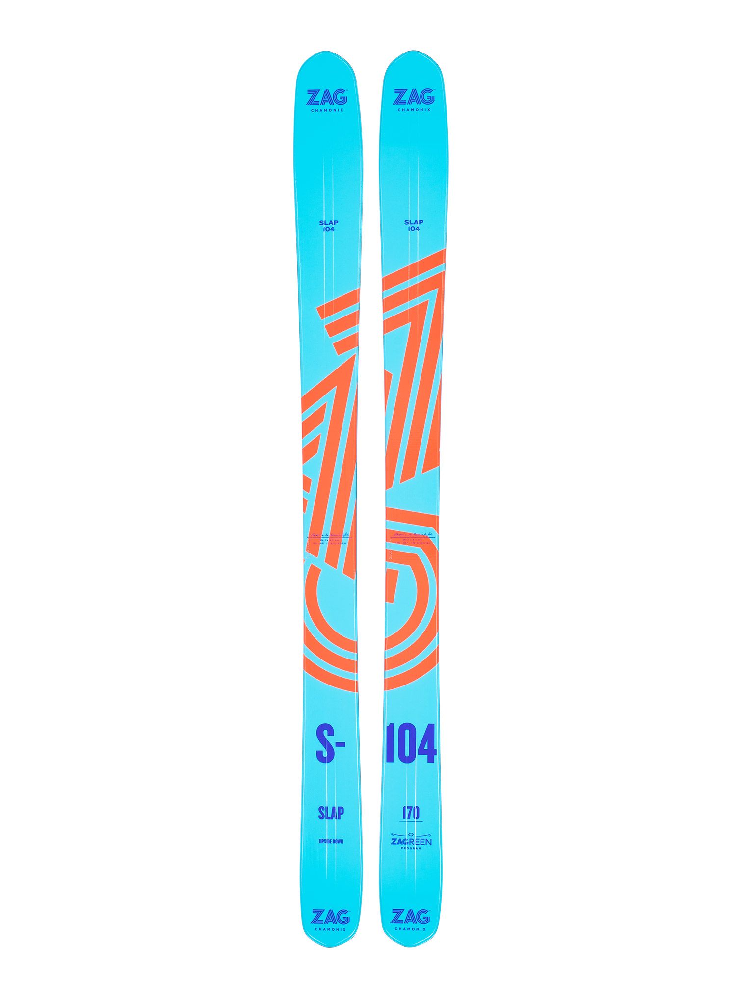 Skialpinistické lyže dámské ZAG Slap 104 Lady- light blue/orange