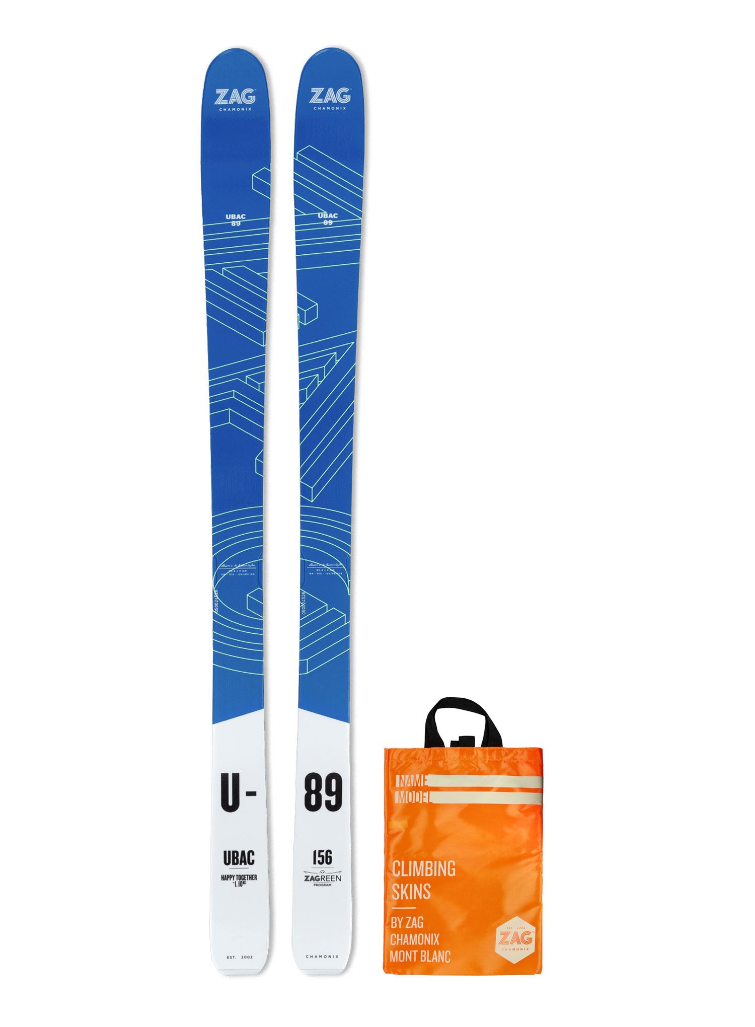 Skialpový set ZAG UBAC 89 Lady - blue/white