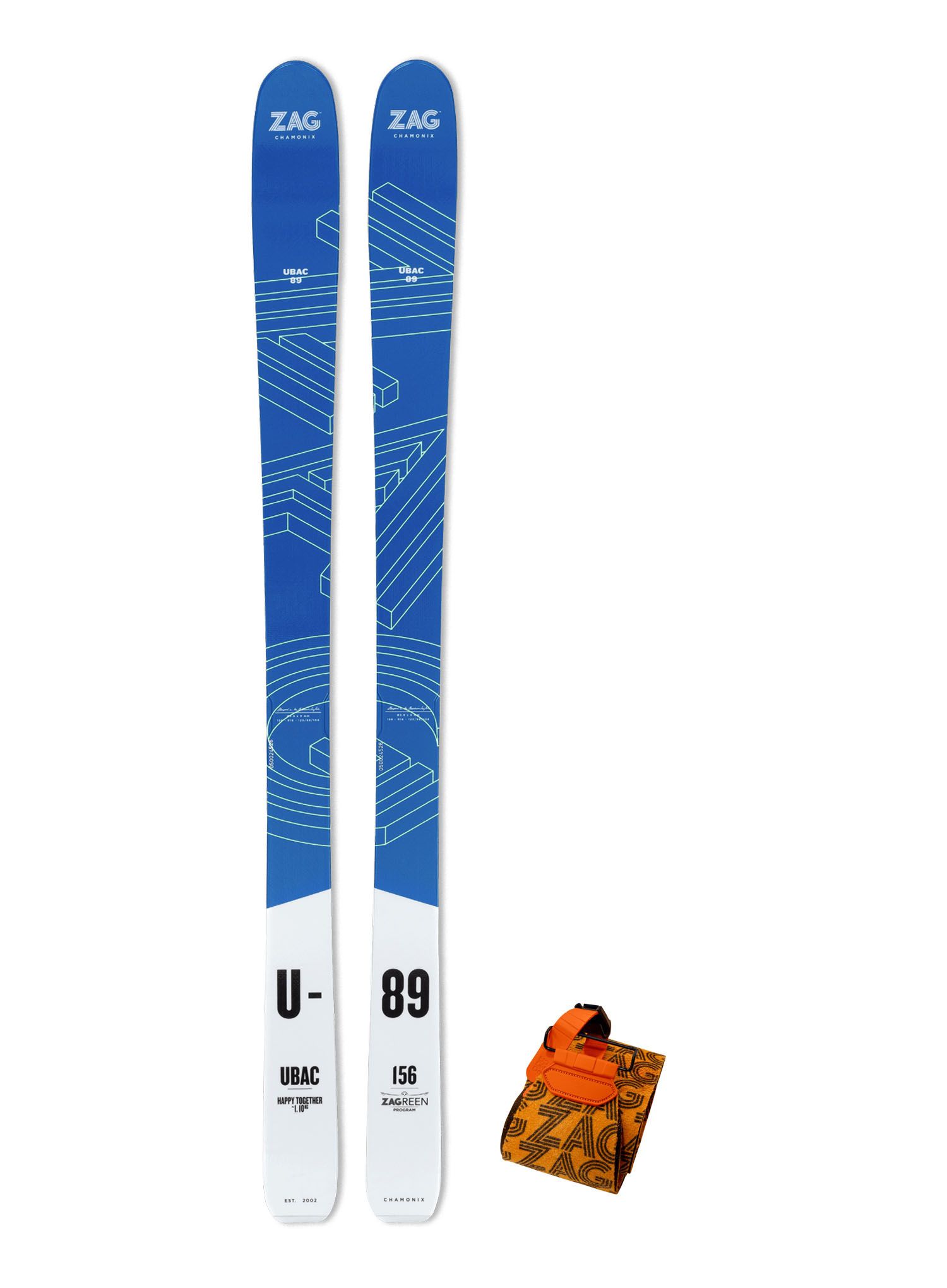 Skialpový set ZAG UBAC 89 Lady - blue/white