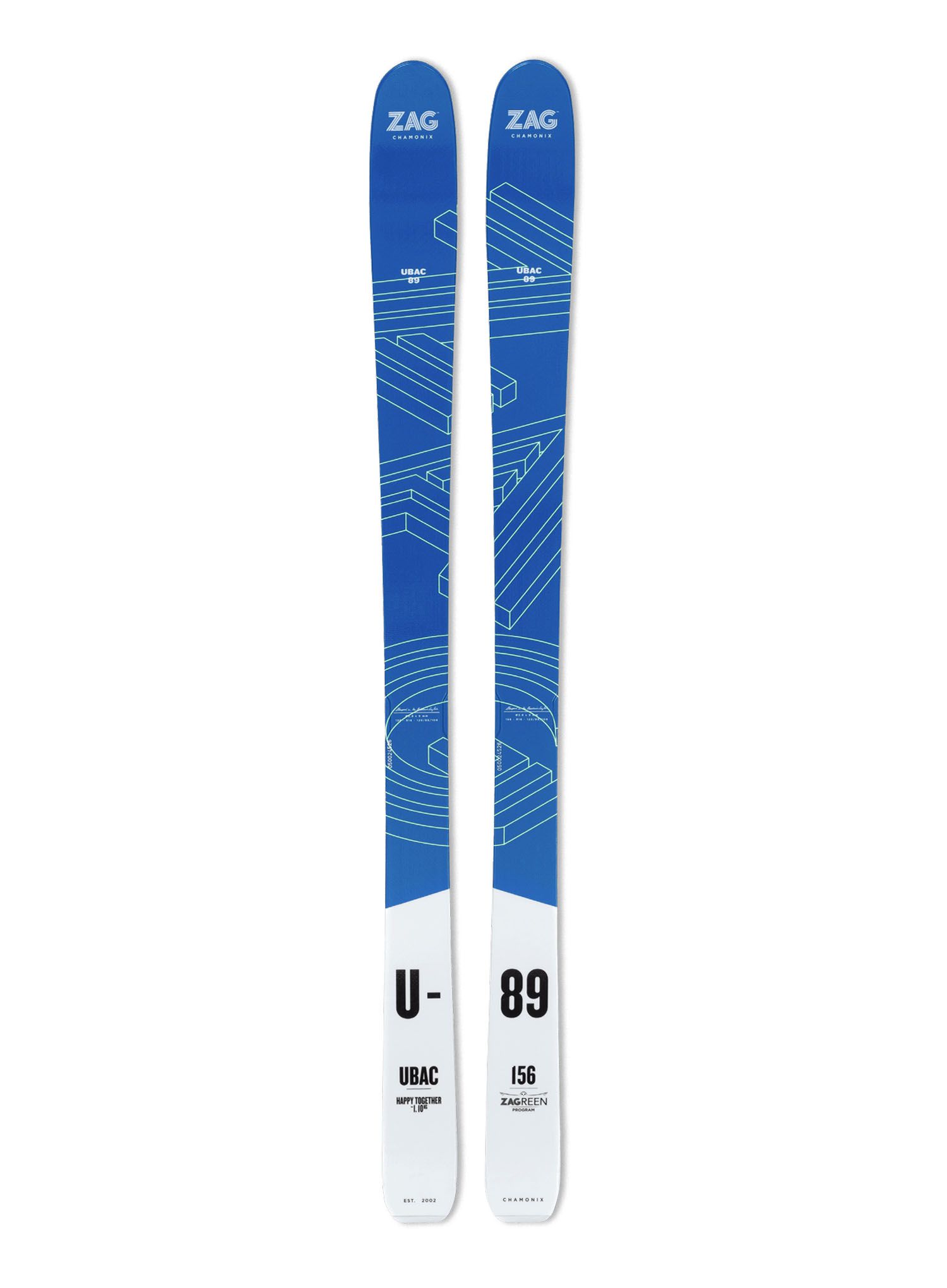 Skialpový set ZAG UBAC 89 Lady - blue/white