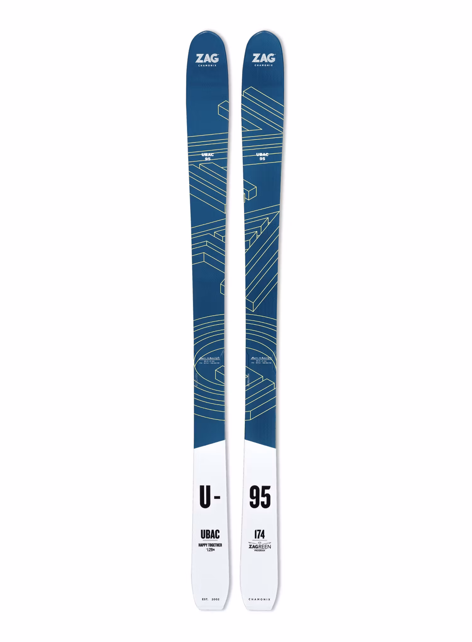 Skialpový set ZAG UBAC 95 - blue/white