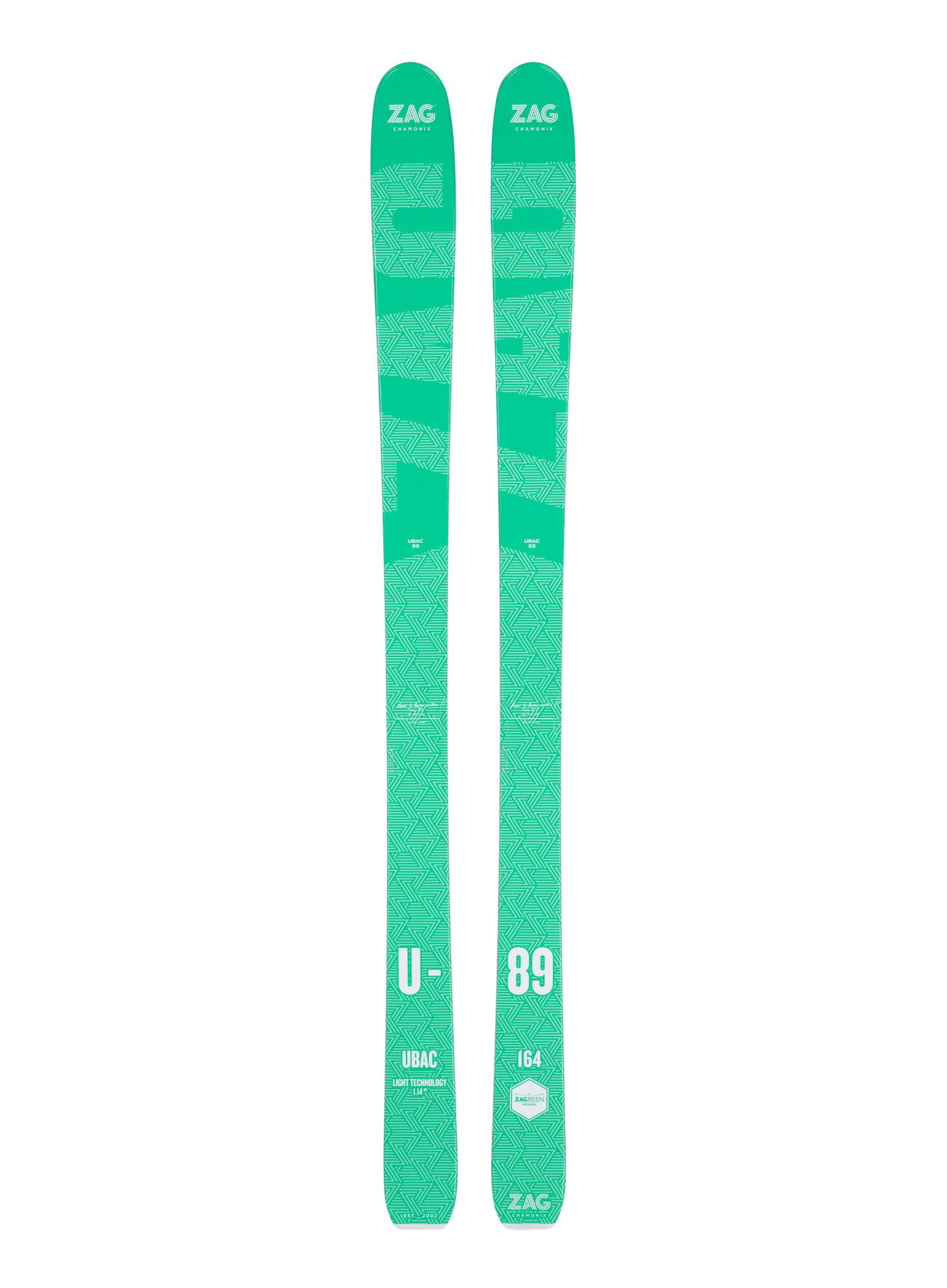 Skialpový set ZAG Ubac 89 Lady- green/white + stoupací pásy