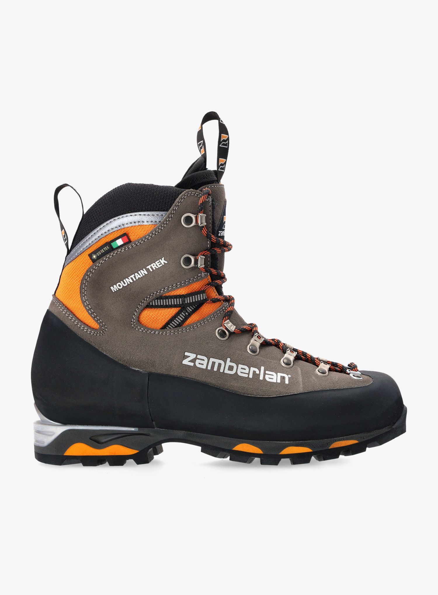 Boty vhodné k poloautomatickým mačkám Zamberlan Mountain Trek- graphite/orange