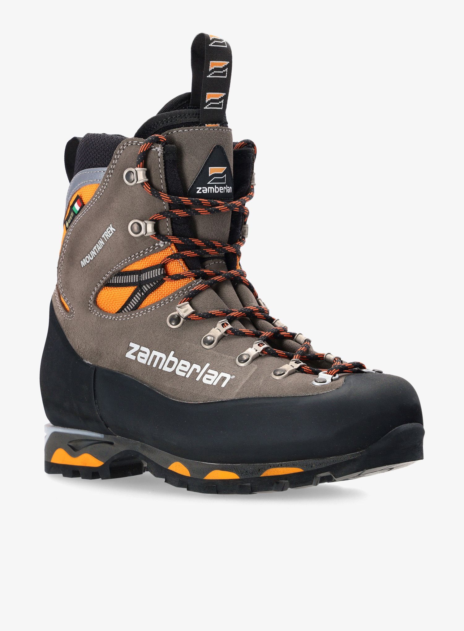 Boty vhodné k poloautomatickým mačkám Zamberlan Mountain Trek- graphite/orange
