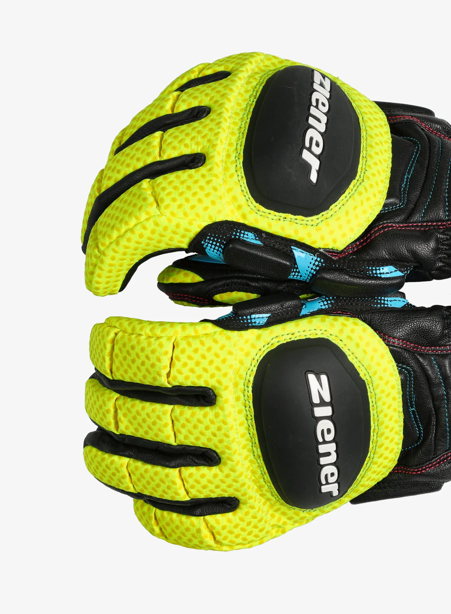 Lyžařské rukavice Ziener GATOS PR glove - race black/poison yelow