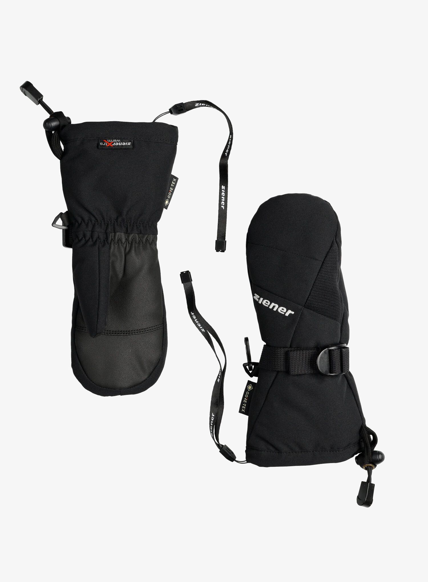 Dětské rukavice Ziener Lanic GTX + Gore Plus Warm Mitten Junior - black