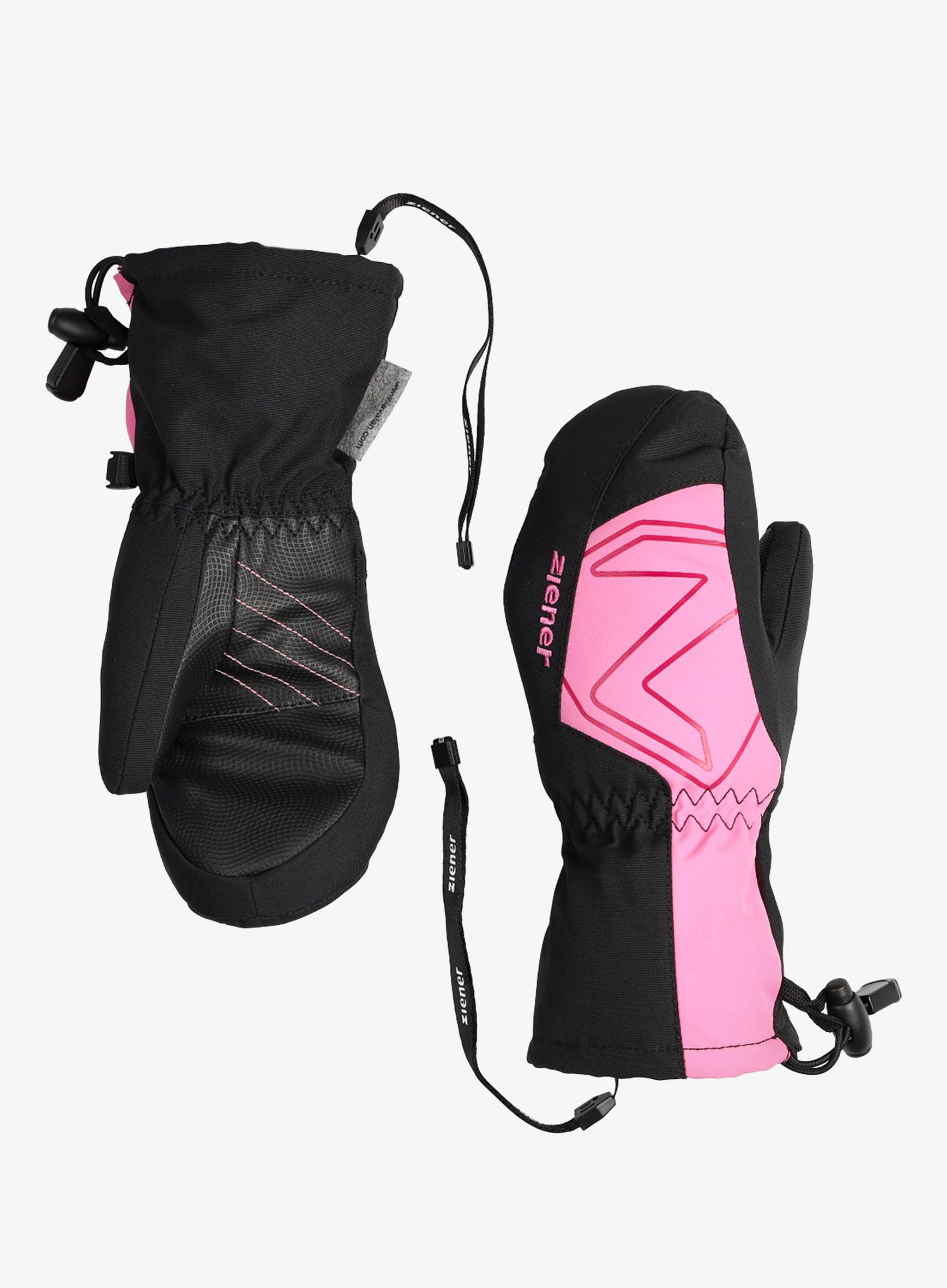 Dětské rukavice Ziener Lavalino AS AW Mitten Junior - black/fuchsia pink