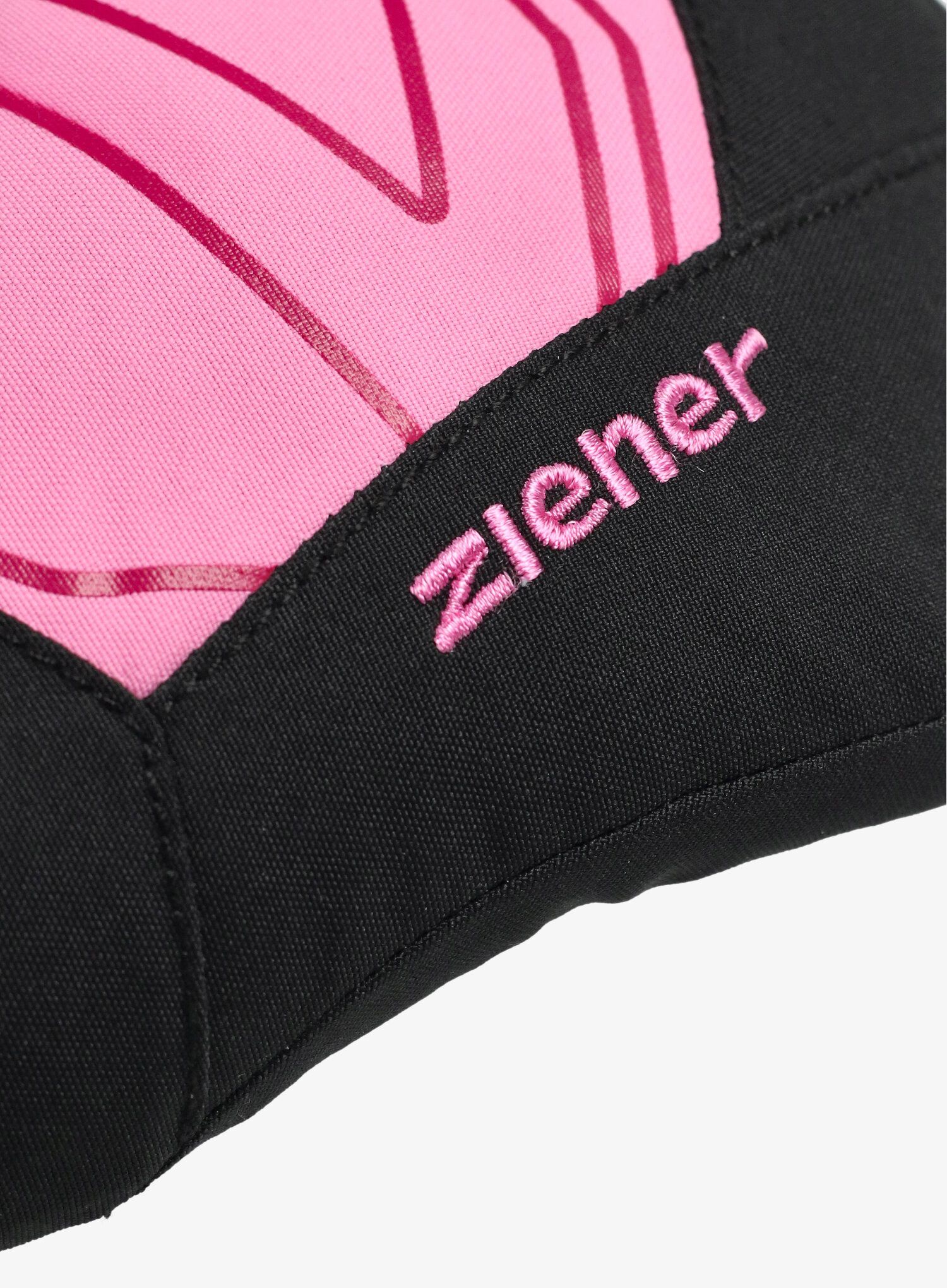 Dětské rukavice Ziener Lavalino AS AW Mitten Junior - black/fuchsia pink