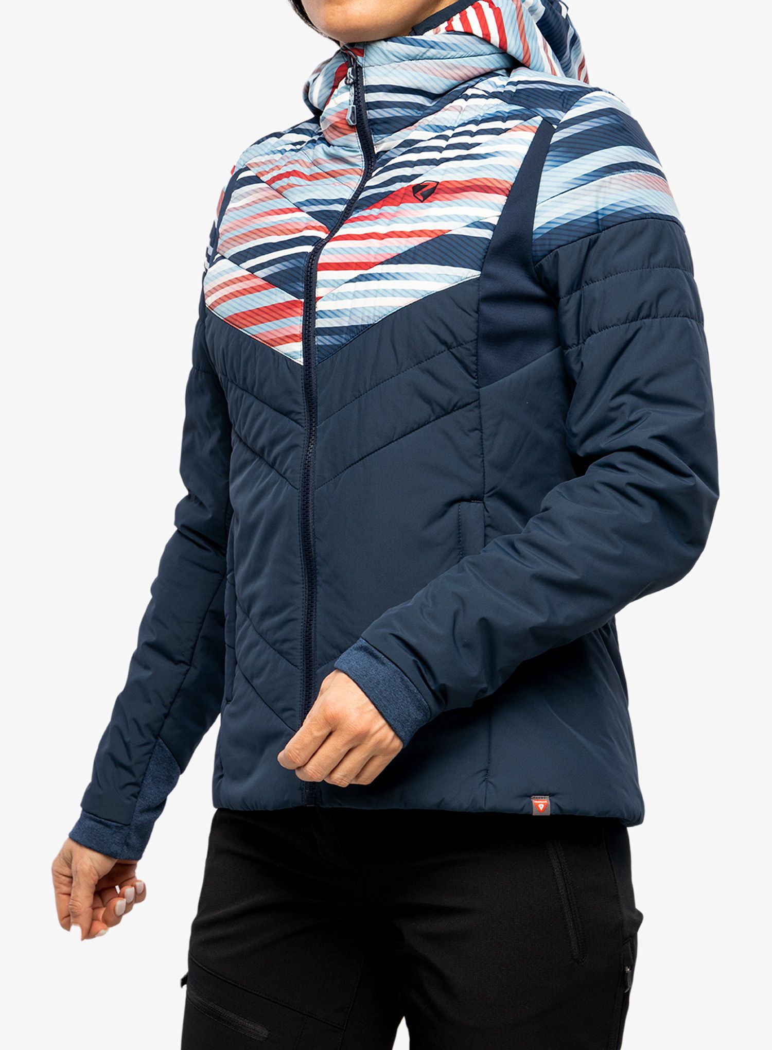 Hybridní bunda dámská Ziener Nafalda - dark navy stripe