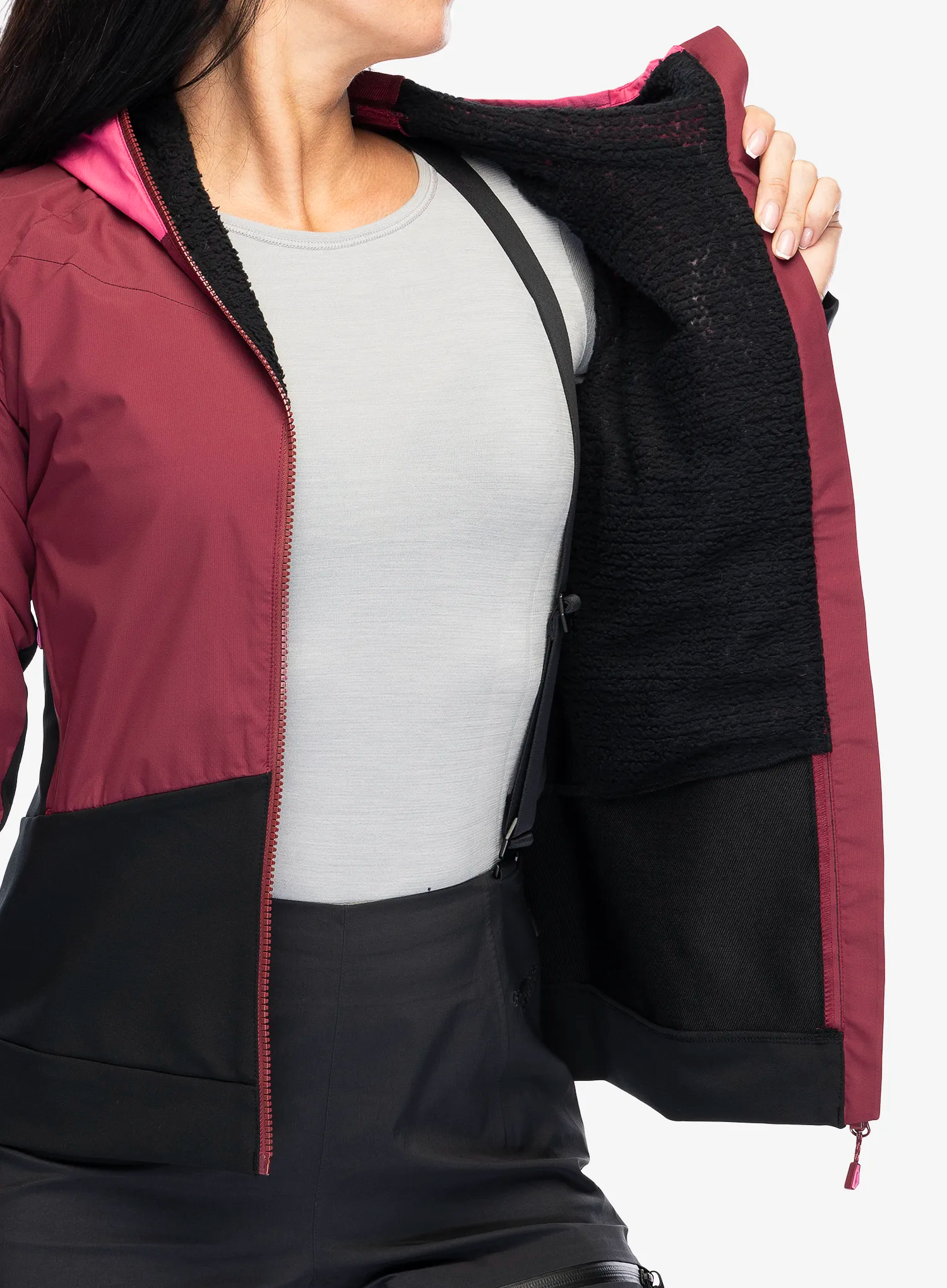 Dámská softshellová bunda Ziener Nakima - black/berry