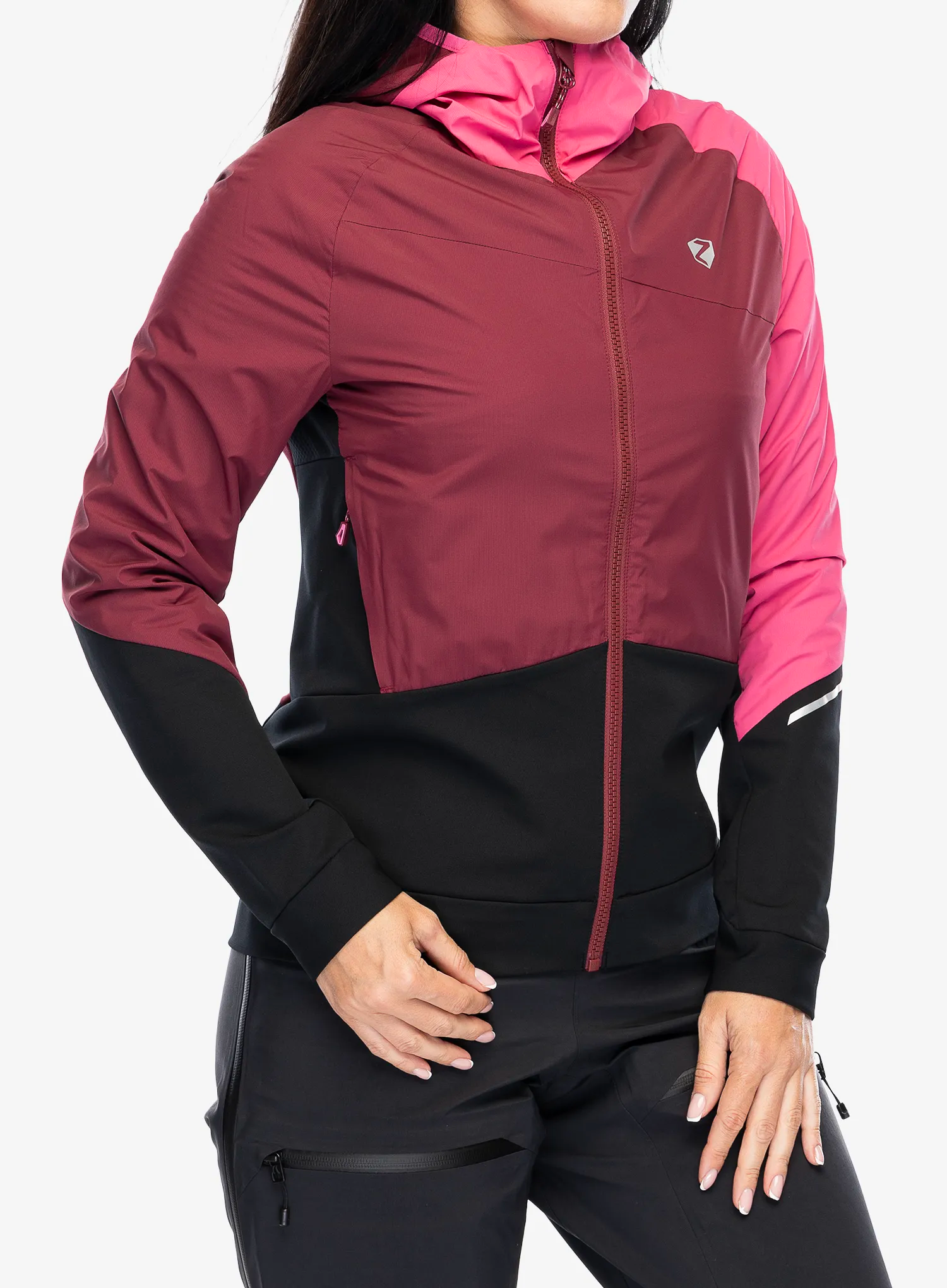 Dámská softshellová bunda Ziener Nakima - black/berry