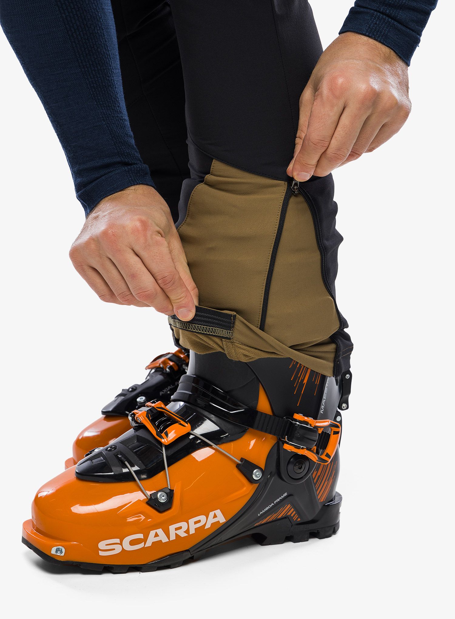 Softshell kalhoty Ziener Nawo - walnut/black