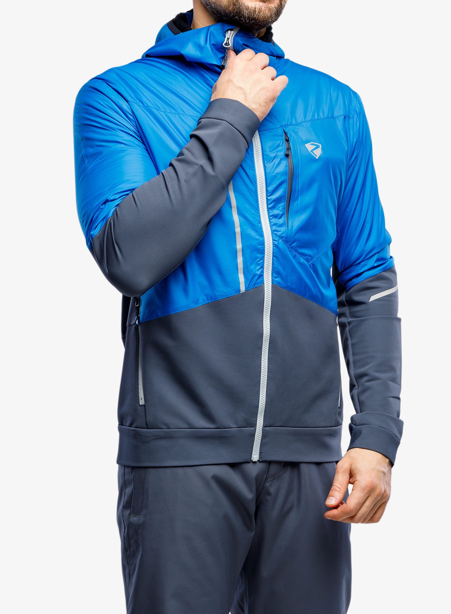 Pánská bunda na skialpinismus Ziener Nikolo - persian blue/ombre