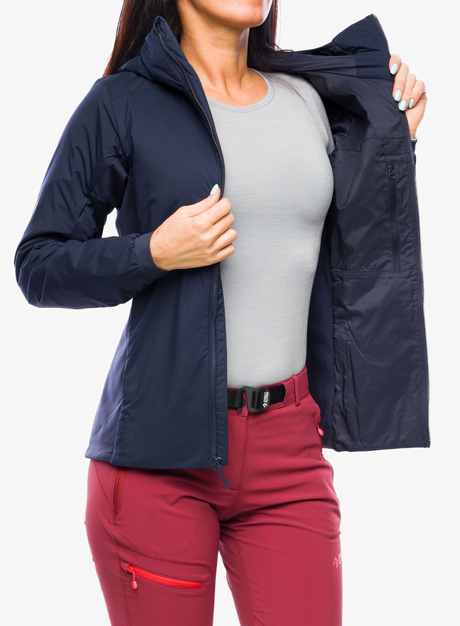 Dámská zateplená bunda Arcteryx Atom Hoody - black sapphire