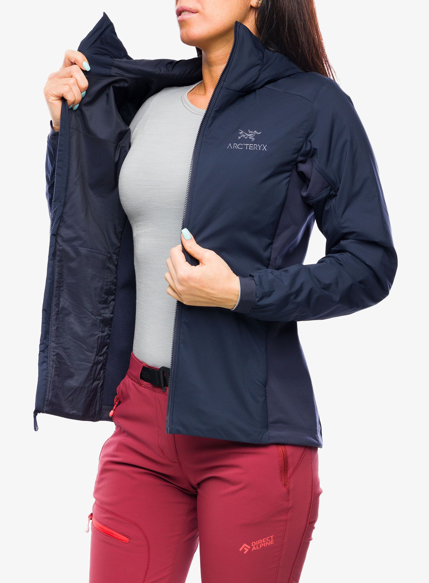 Dámská zateplená bunda Arcteryx Atom Hoody - black sapphire