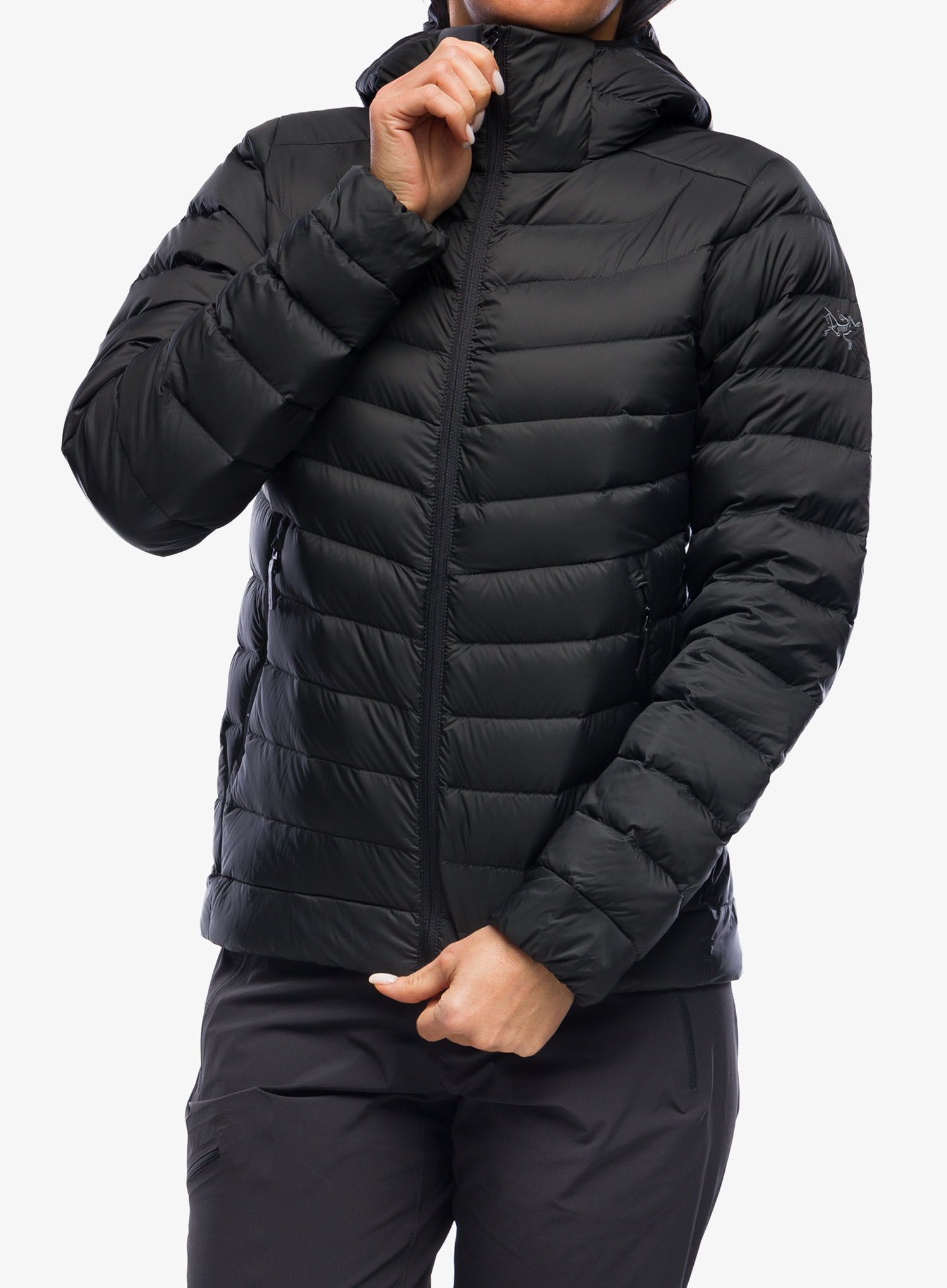 Dámská péřová bunda Arcteryx Cerium Hoody - blk