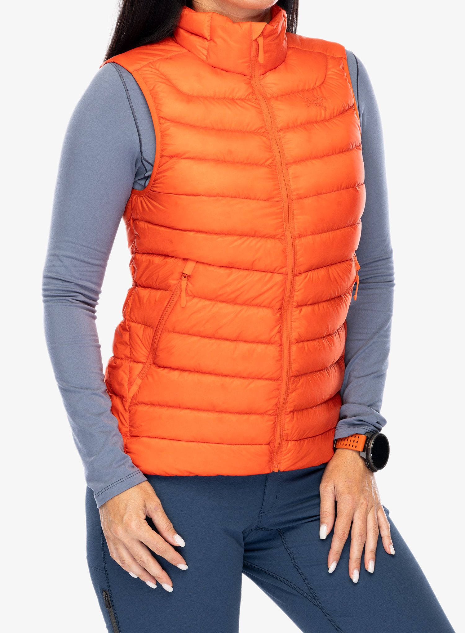 Péřová vesta dámská Arcteryx Cerium Vest - solaris
