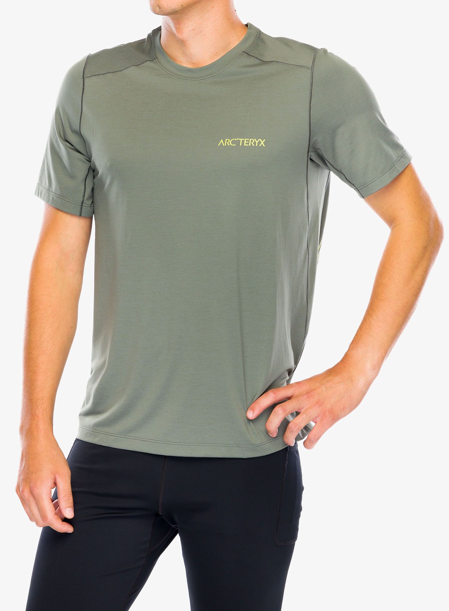 Běžecké triko Arcteryx Cormac ArcBird Logo SS - forage heather II