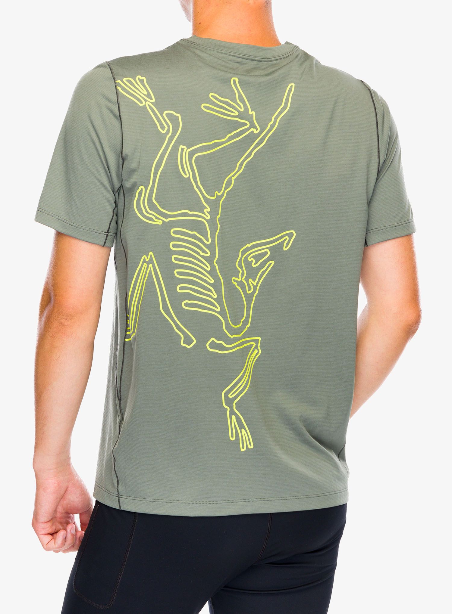 Běžecké triko Arcteryx Cormac ArcBird Logo SS - forage heather II